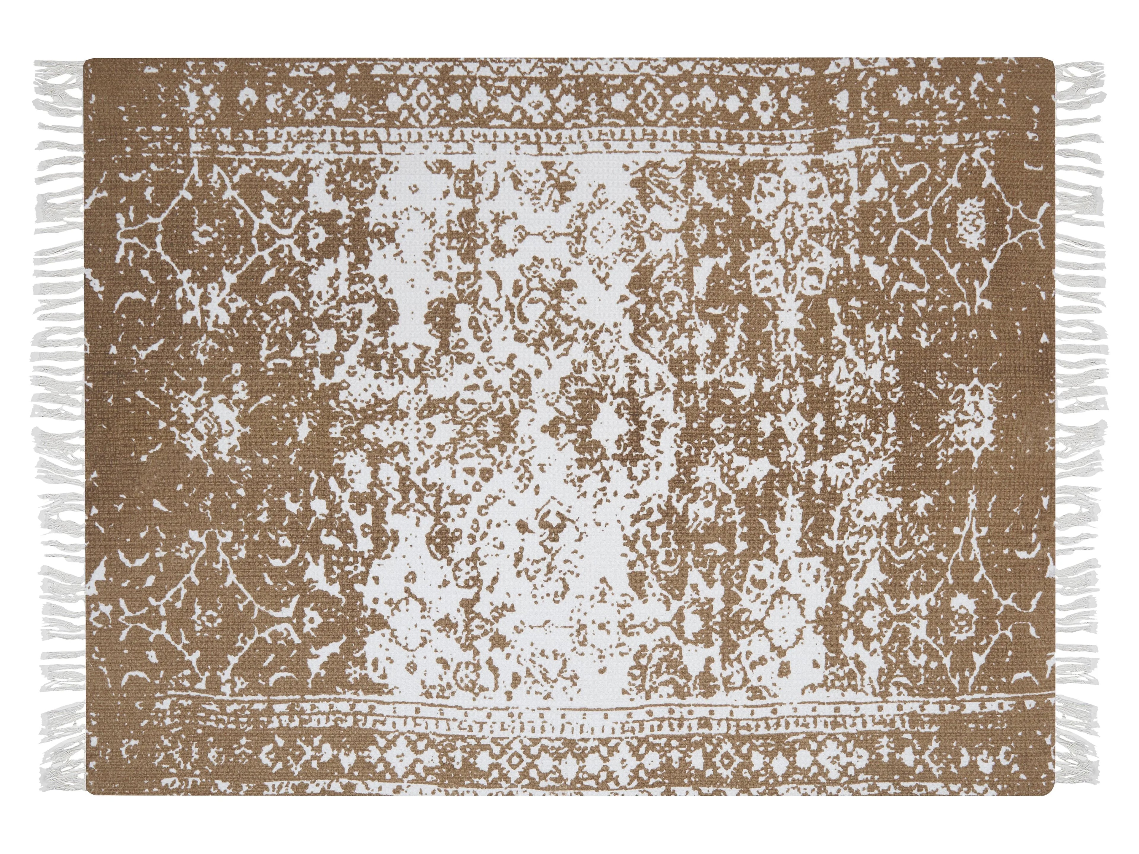 Couverture coton 130 x 180 cm marron