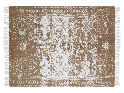 Couverture coton 130 x 180 cm marron
