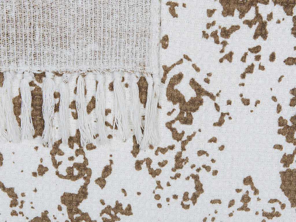 Couverture coton 130 x 180 cm marron