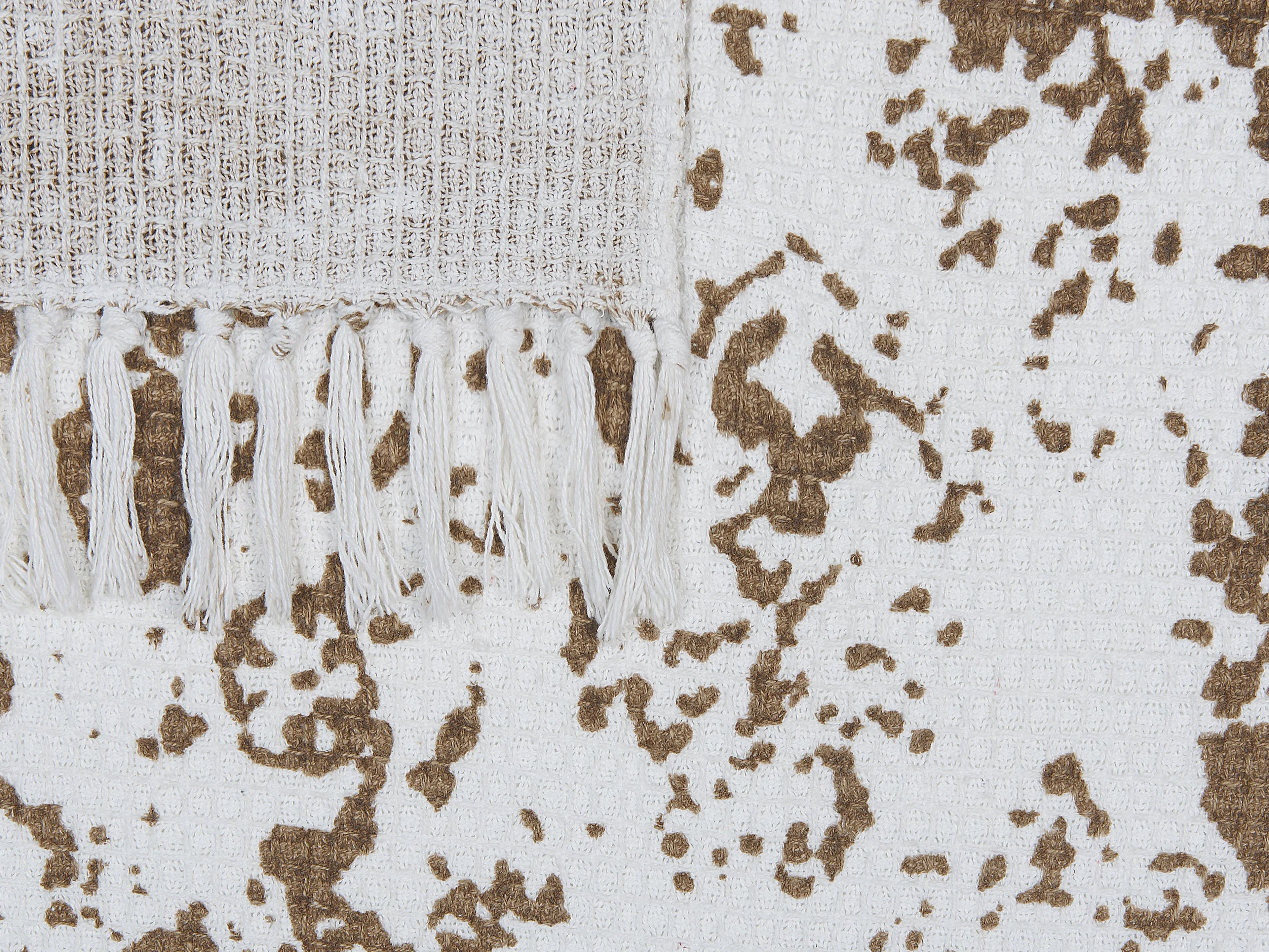 Couverture coton 130 x 180 cm marron