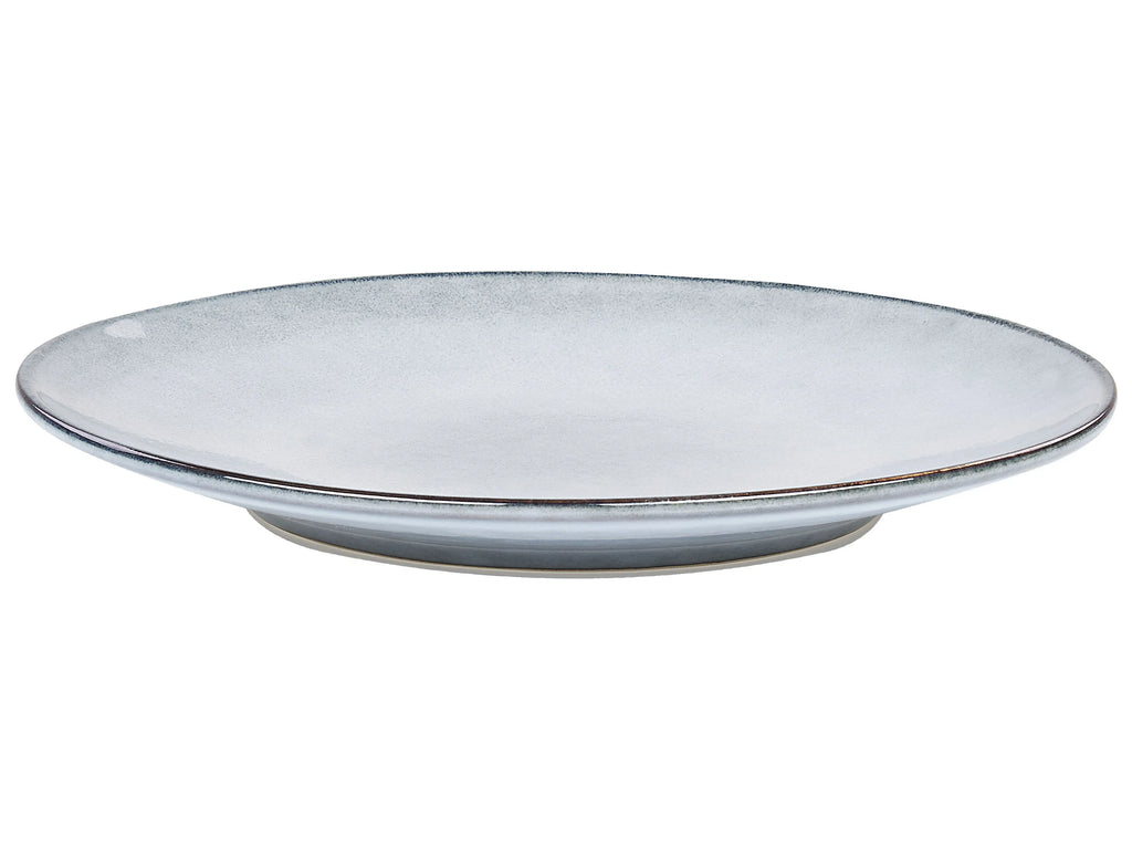 Set de vaisselle de 16 pièces en grès cérame bleu azur