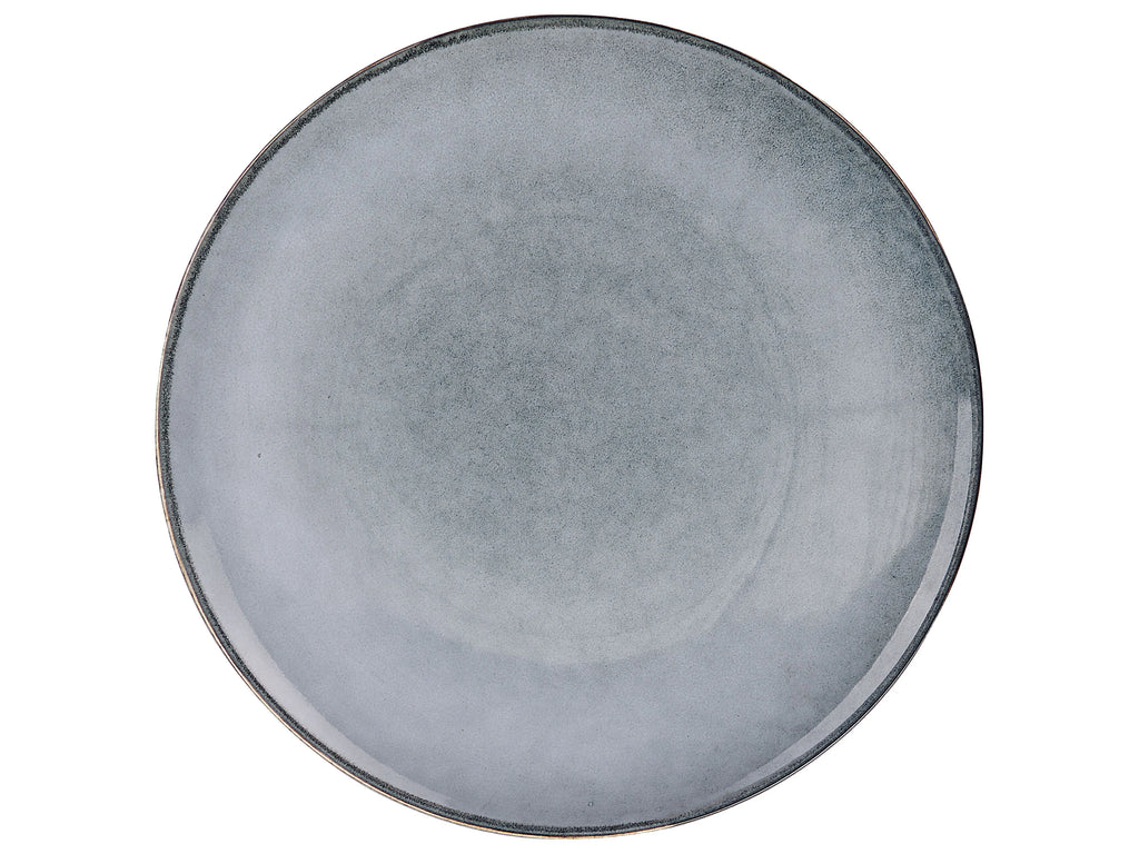 Set de vaisselle de 16 pièces en grès cérame bleu azur