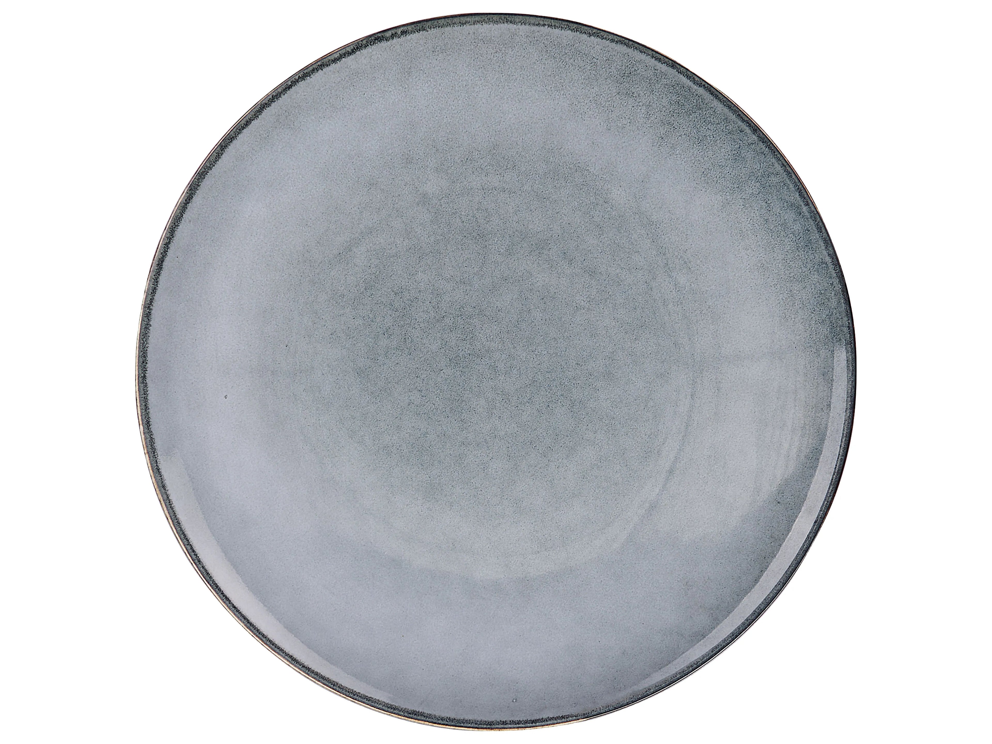 Set de vaisselle de 16 pièces en grès cérame bleu azur