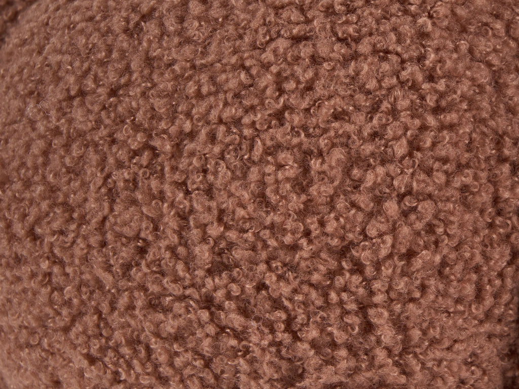 Coussin décoratif Bouclé 35 x 35 cm Marron Uni