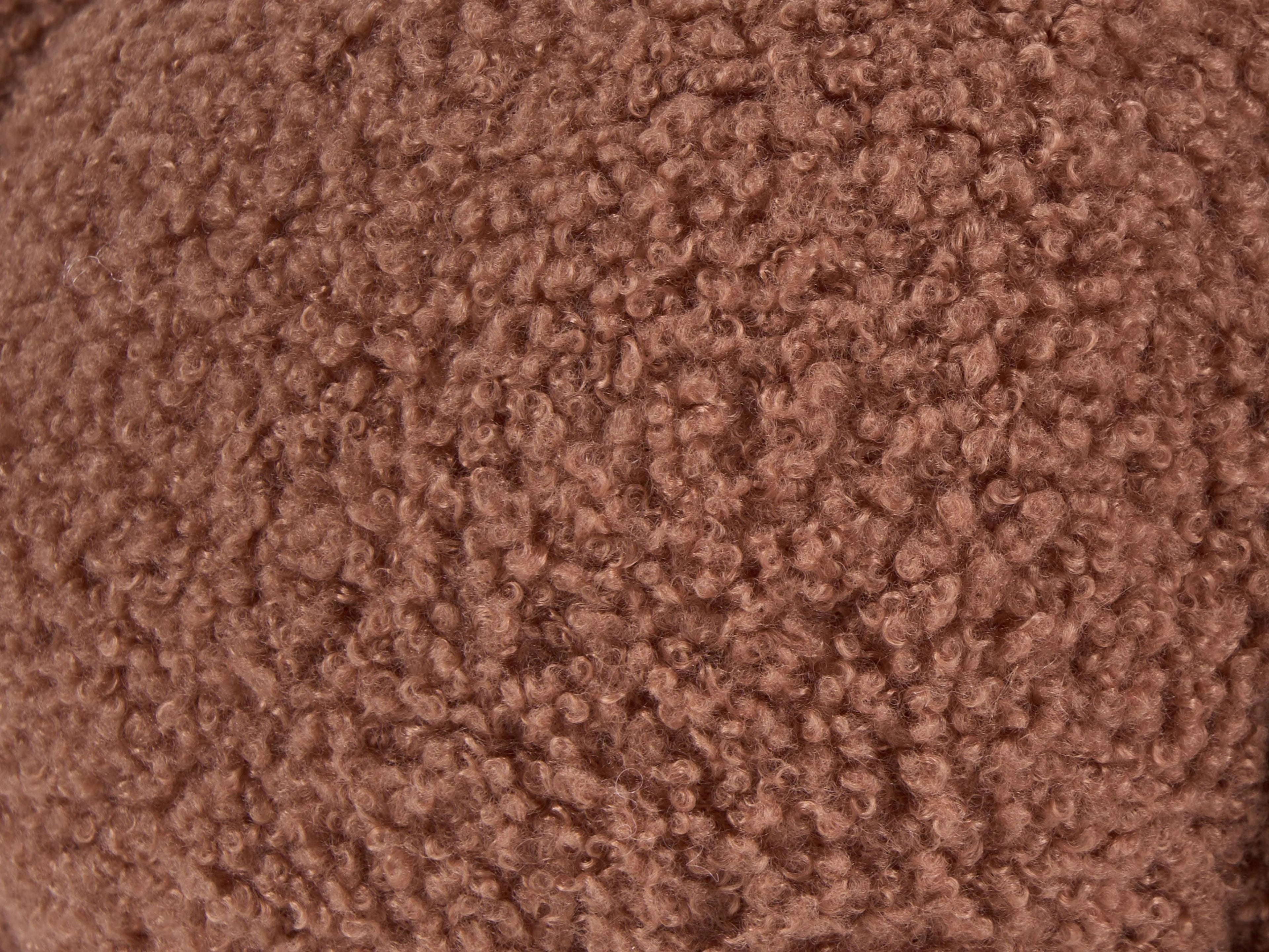 Coussin décoratif Bouclé 35 x 35 cm Marron Uni