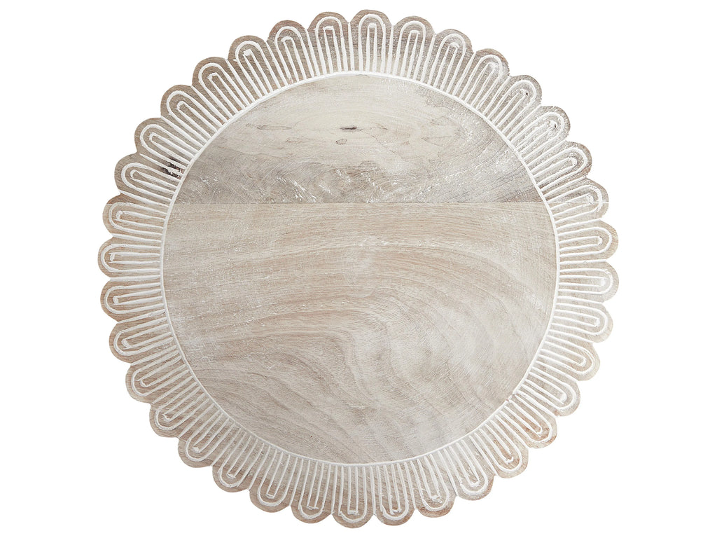 Présentoir à gâteau en bois de manguier marron clair 30x12 cm – Fini laqué, Fait main