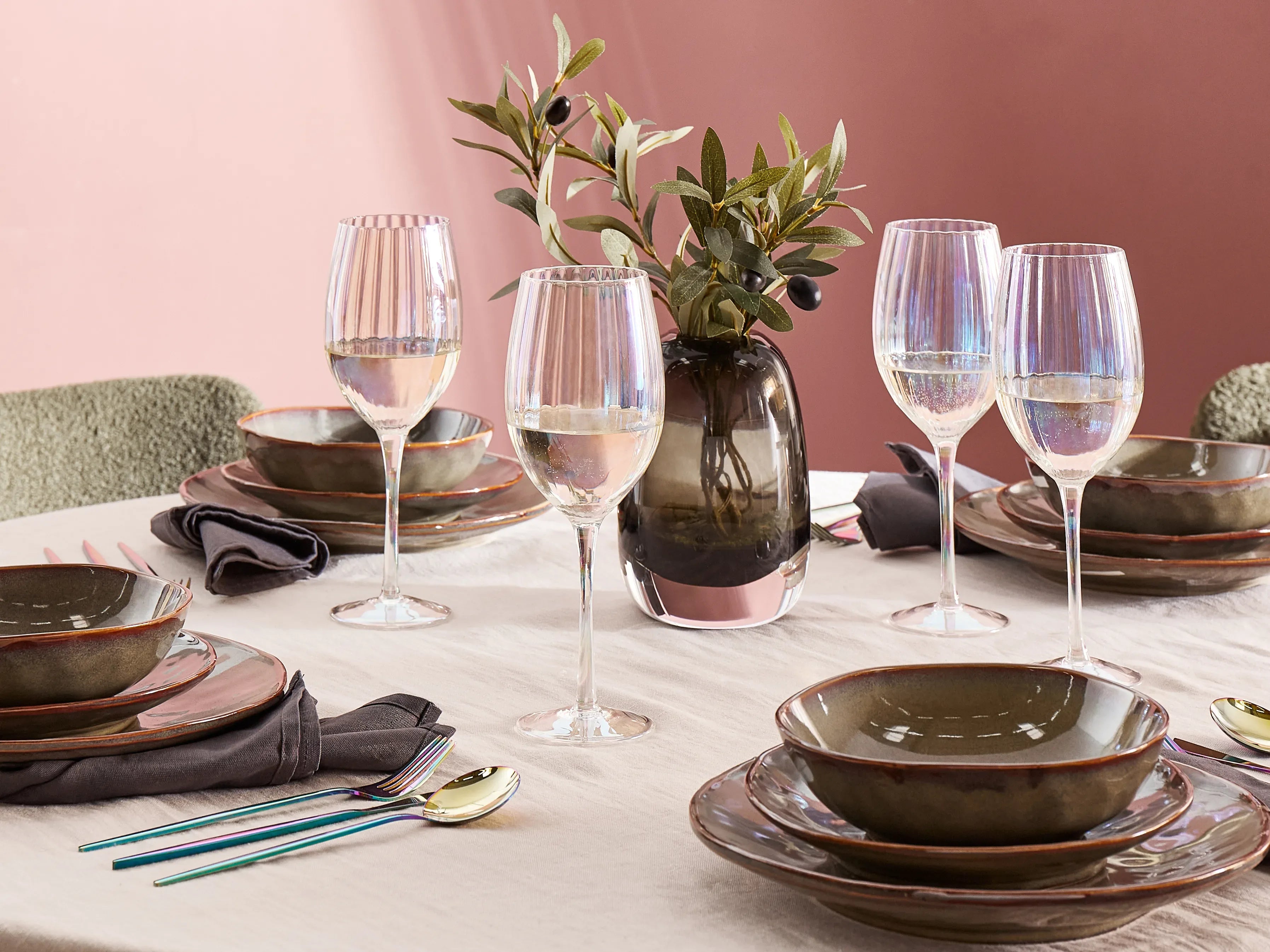 Lot de 4 verres à vin 530 ml Transparent