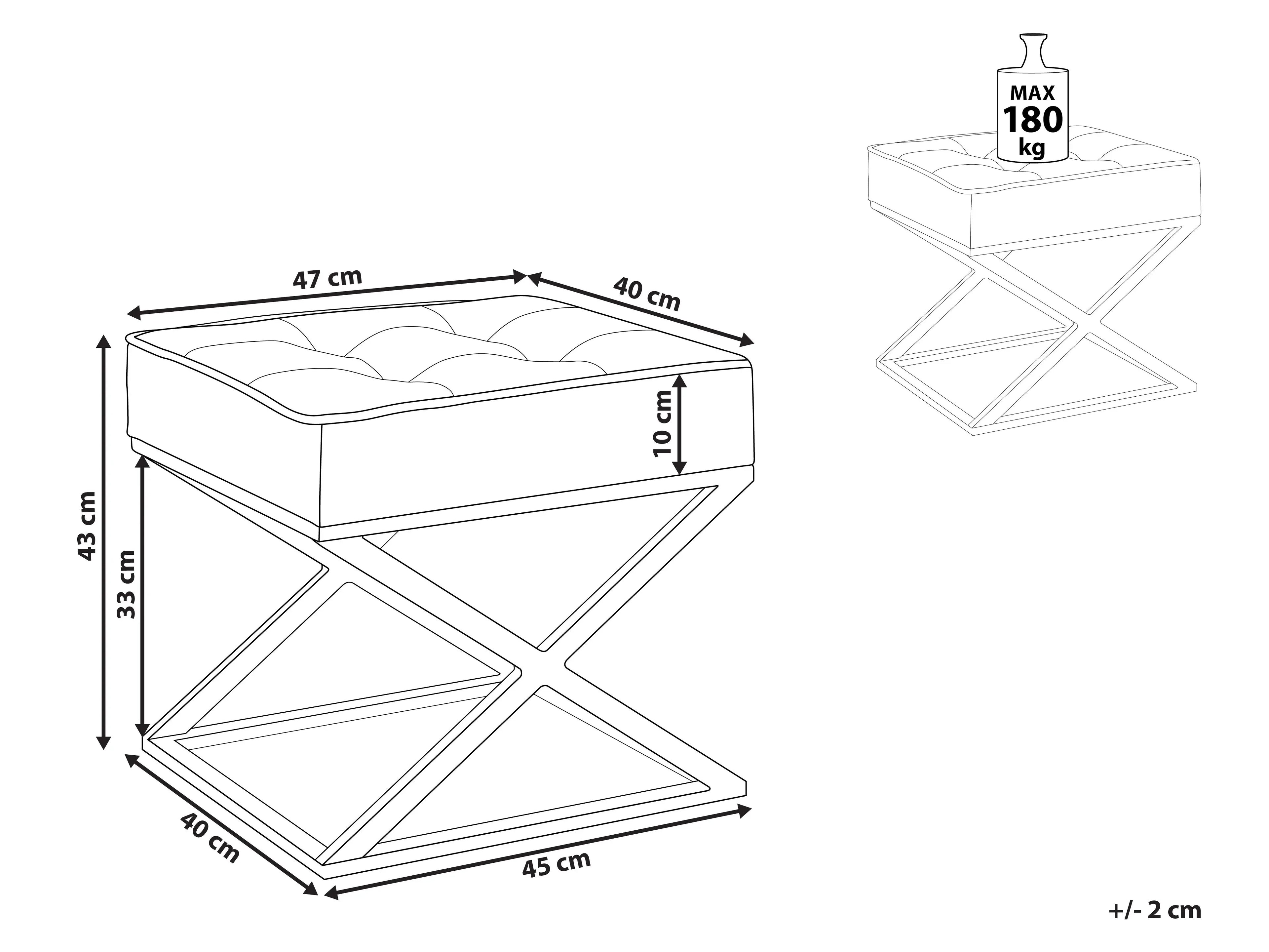 Tabouret Similicuir Beige