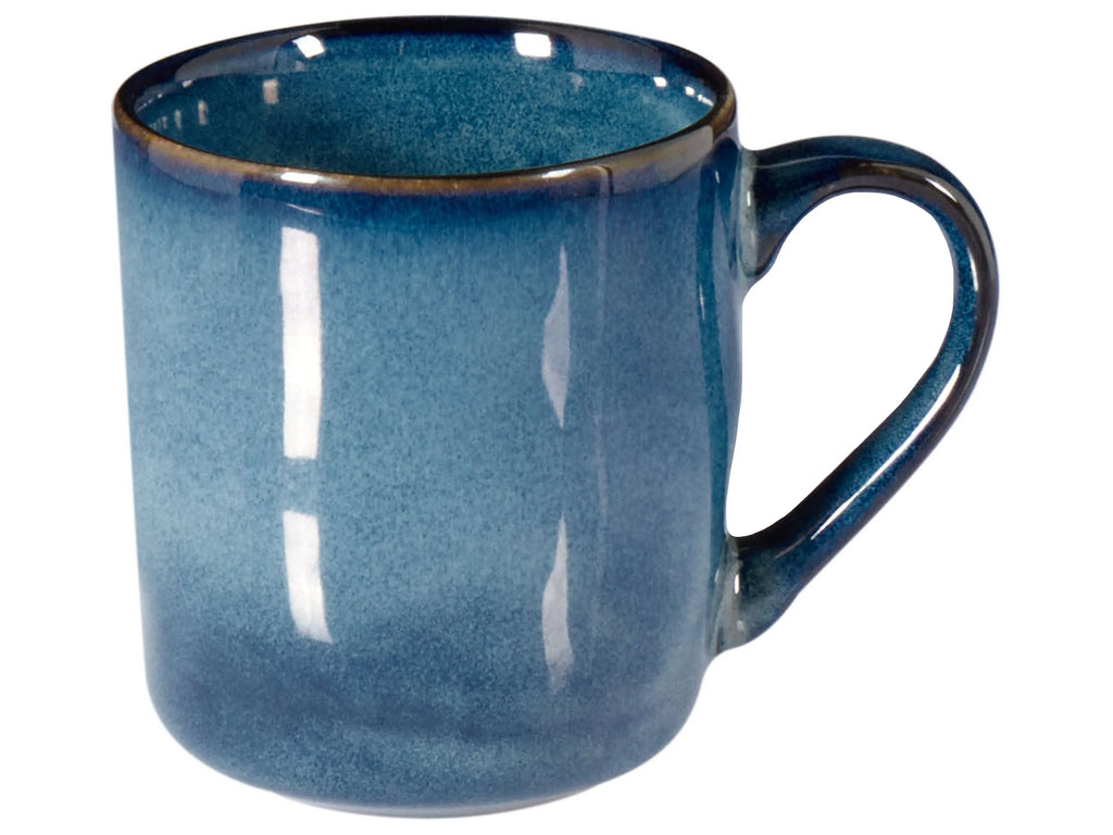Ensemble de vaisselle en grès cérame, 16 pièces, bleu