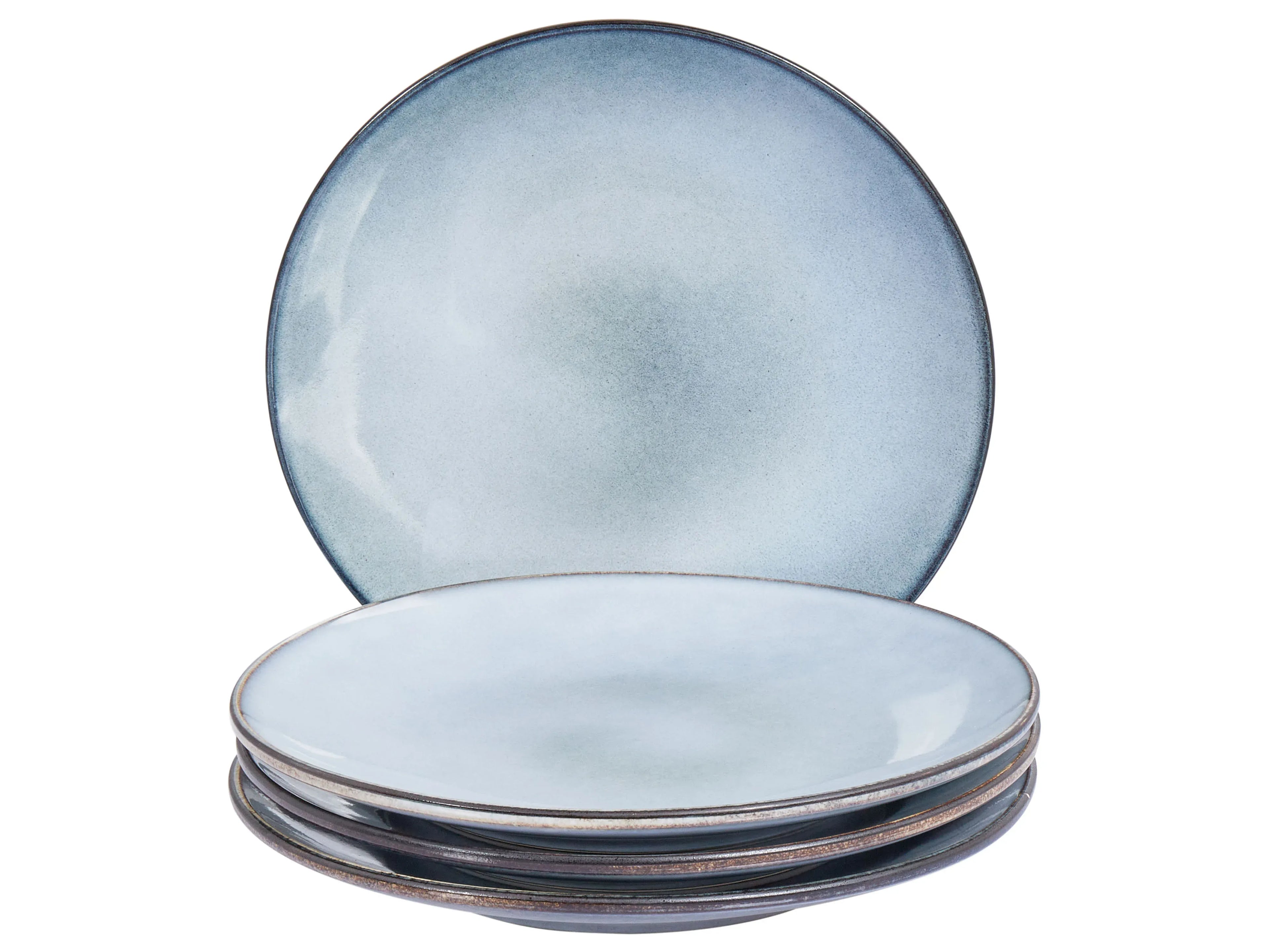 Set di 4 piatti grandi JUNIPER Gres porcellanato Azzurro