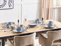 Lot de 4 grandes assiettes Grès cérame Azur