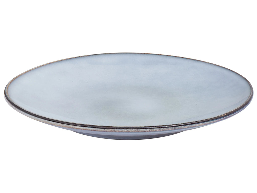 Lot de 4 grandes assiettes Grès cérame Azur
