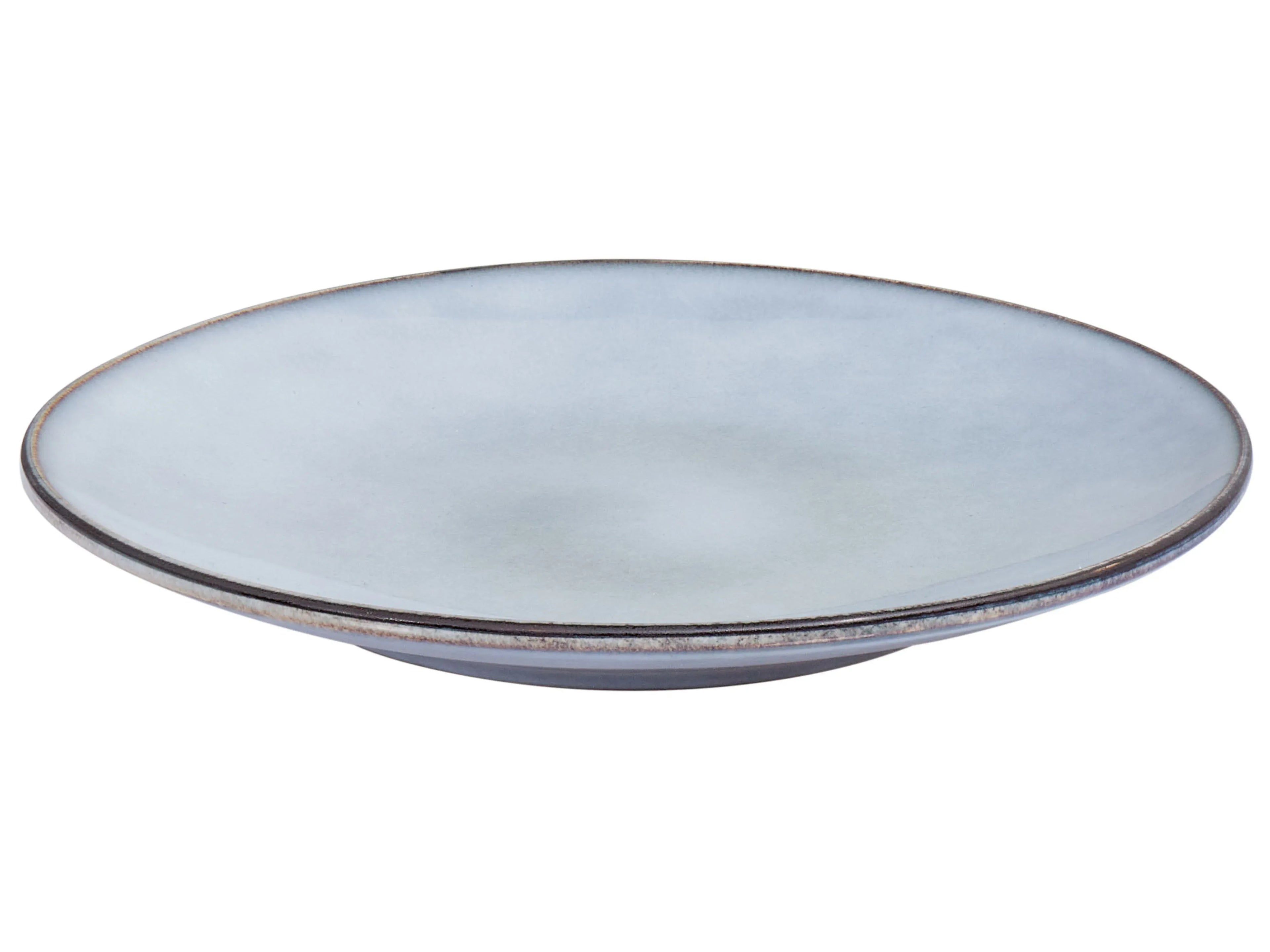 Lot de 4 grandes assiettes Grès cérame Azur