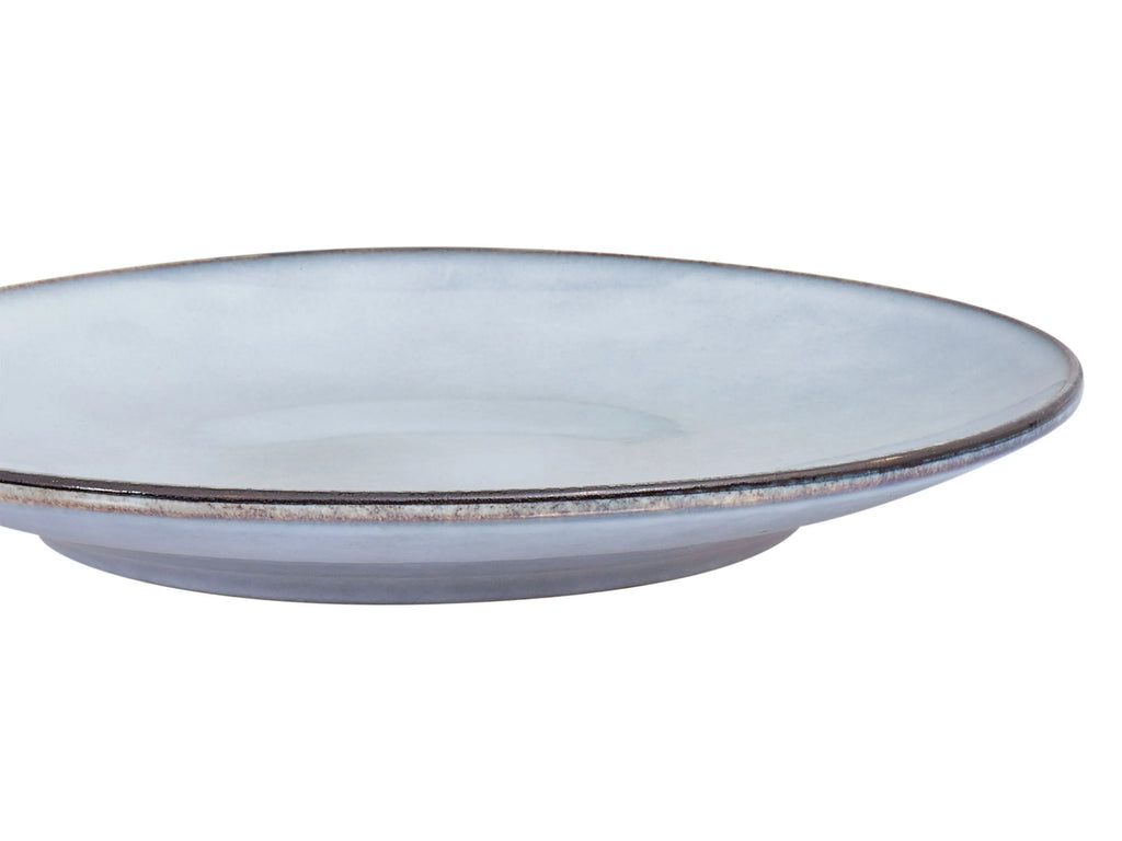 Lot de 4 grandes assiettes Grès cérame Azur