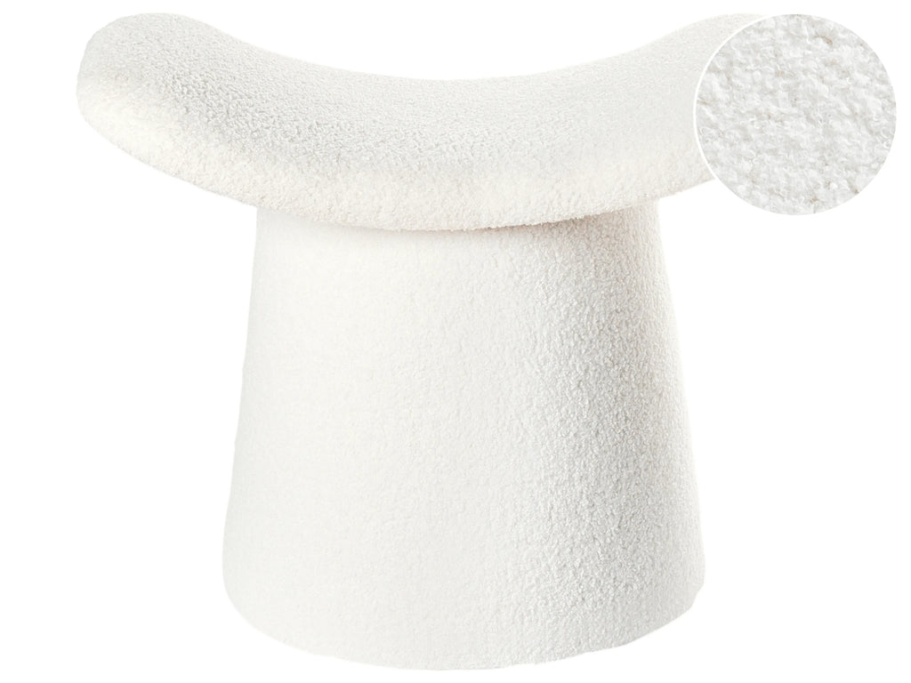 Pouf Trapuntato RIDDLE Boucl Bianco sporco