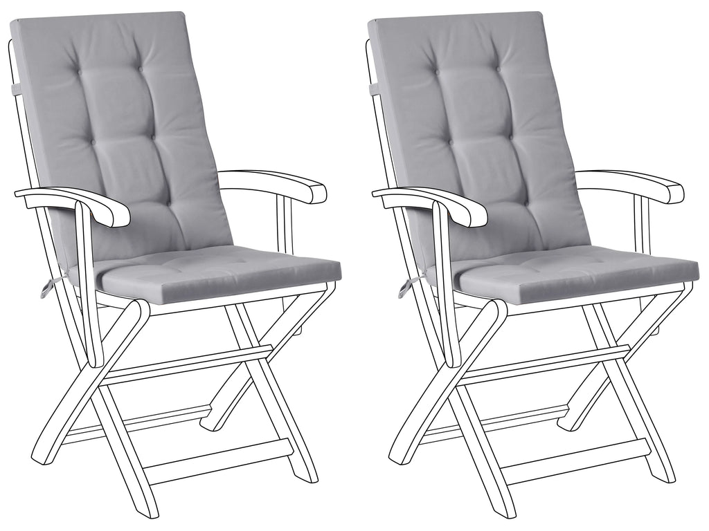 Set di 2 cuscini Schiena/Seduta MAUI PREMIUM Grigio chiaro