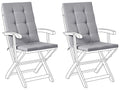 Set di 2 cuscini Schiena/Seduta MAUI PREMIUM Grigio chiaro