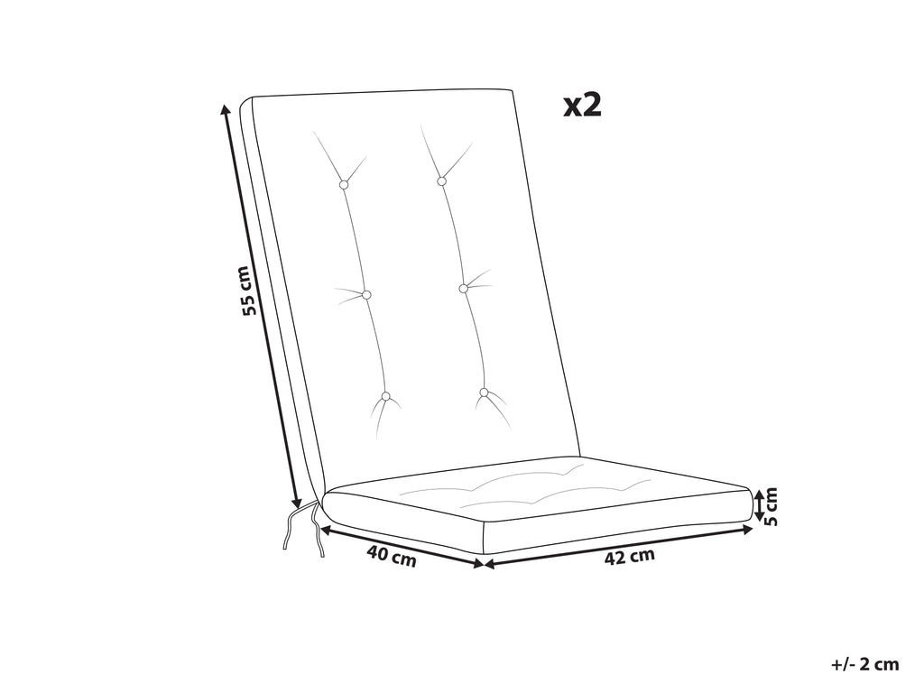 Lot de 2 coussins dossier/assise gris clair