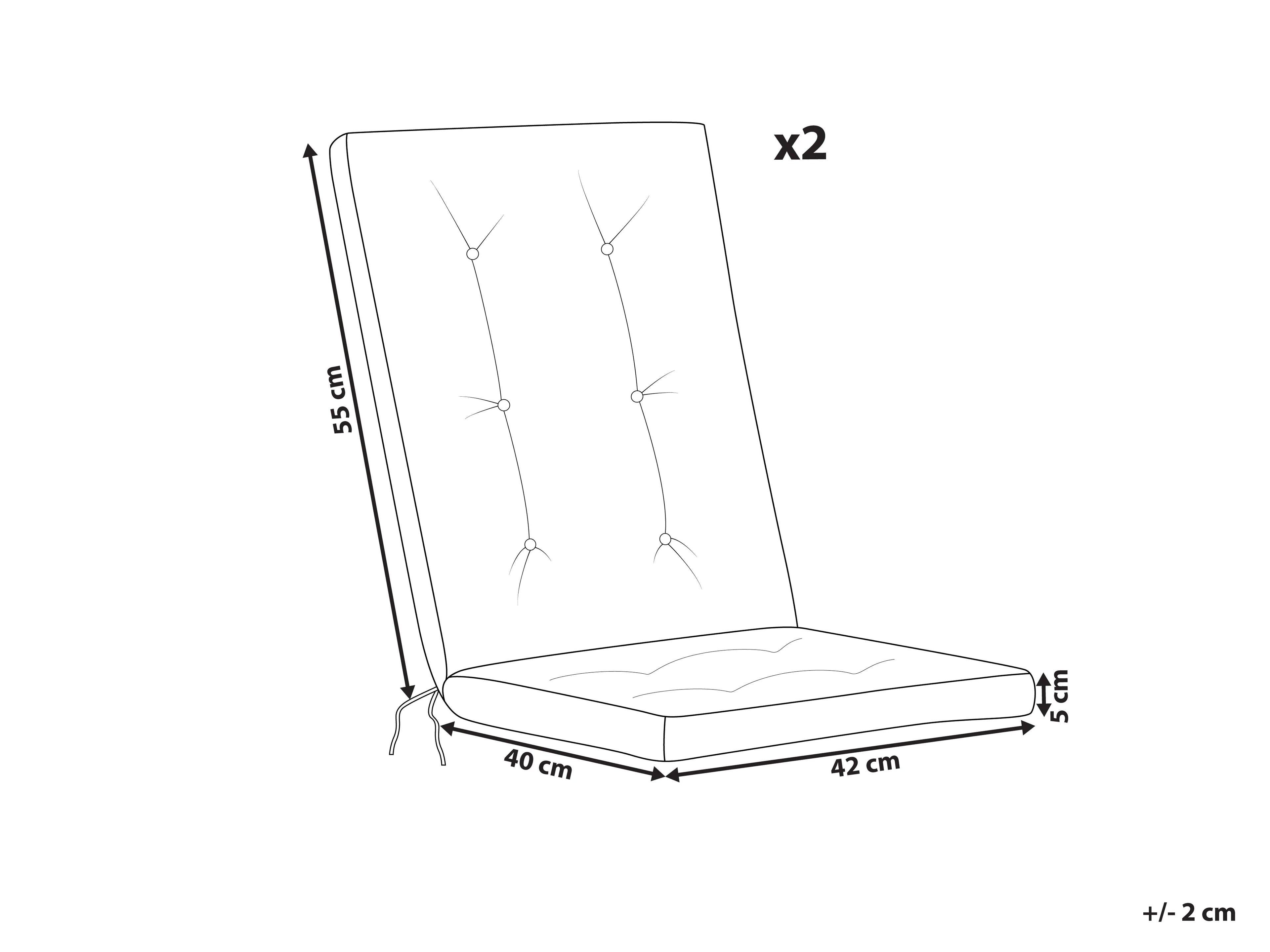 Lot de 2 coussins dossier/assise gris clair