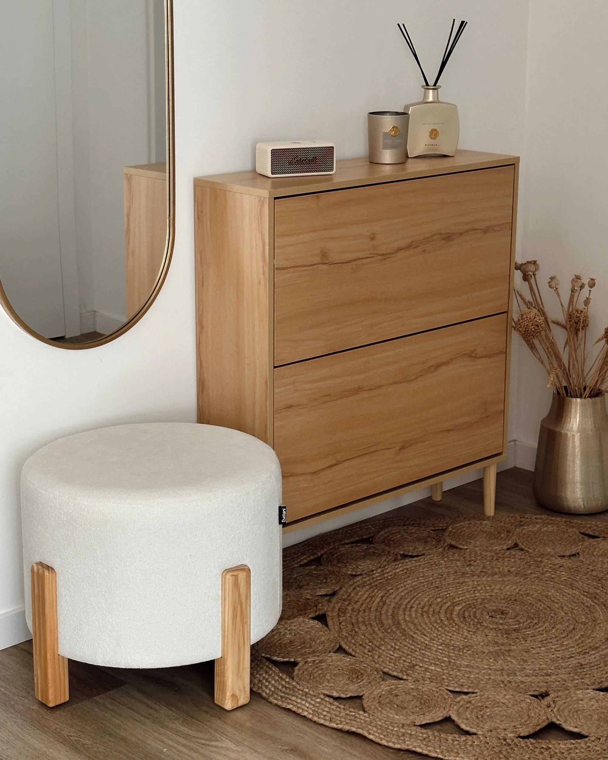 Pouf  Blanc cassé