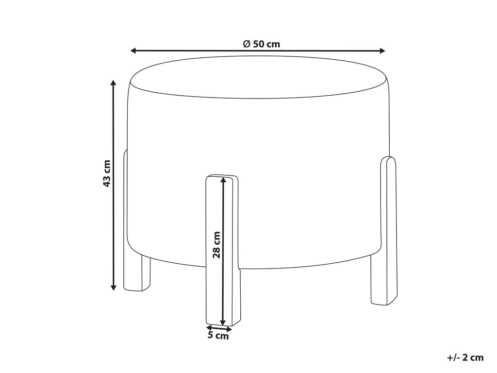 Pouf  Blanc cassé