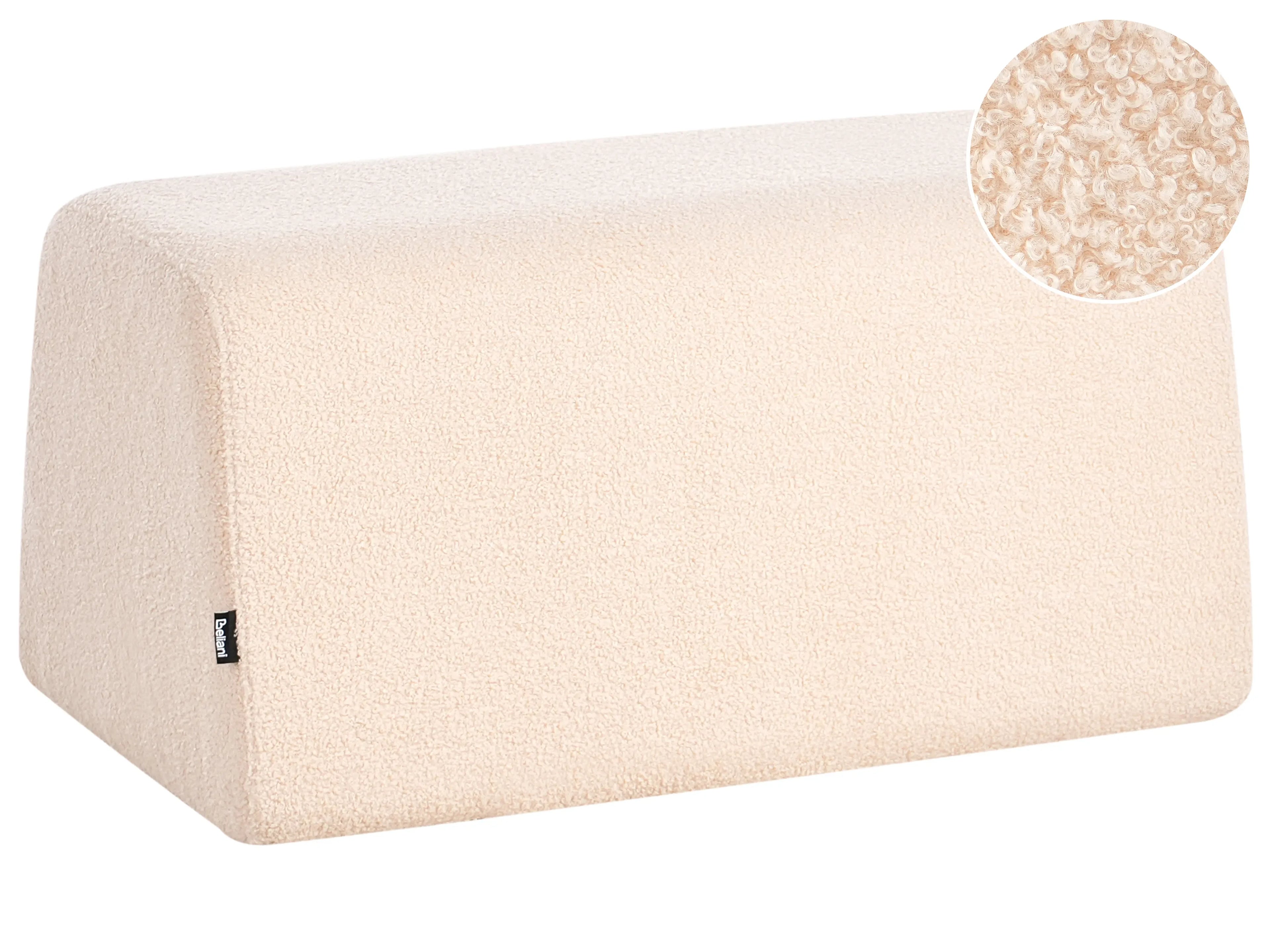 Pouf SINCLAIR Boucl Beige