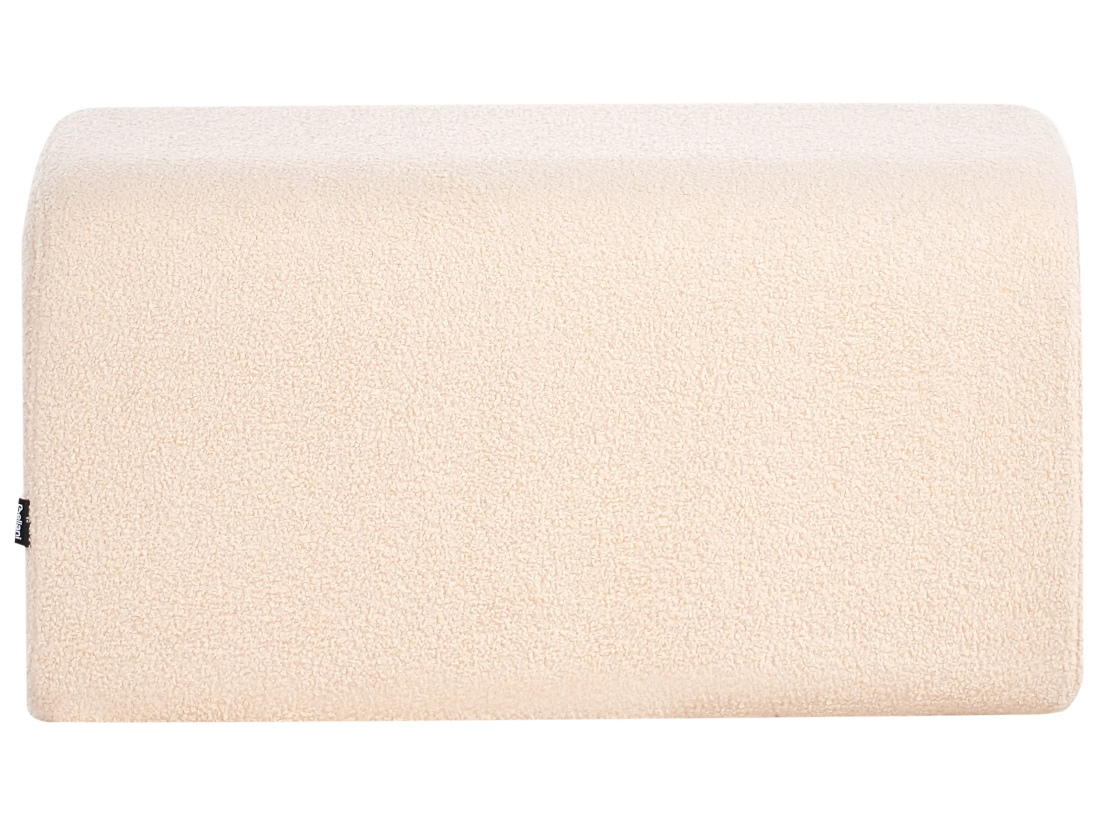 Pouf bouclé beige