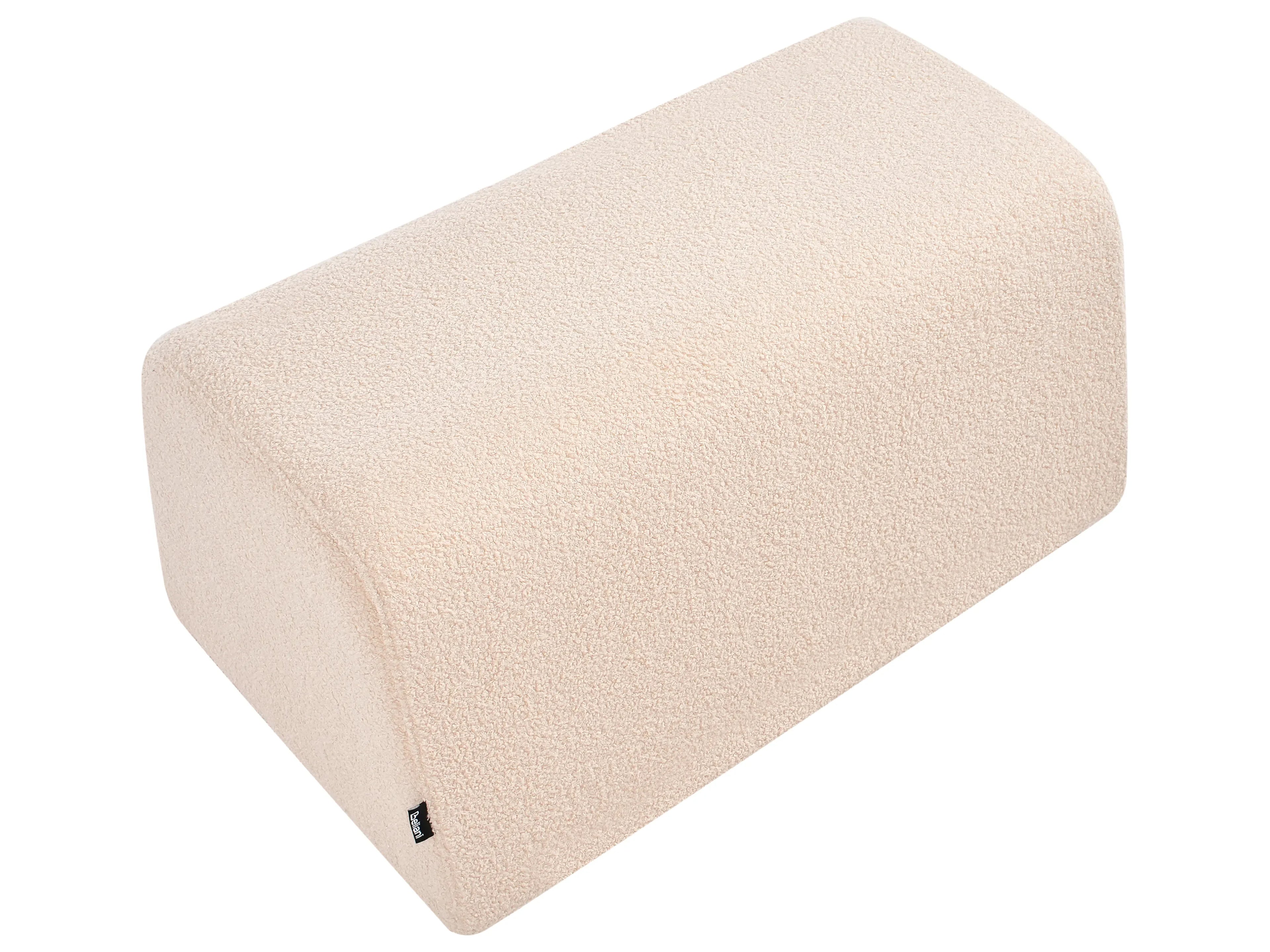 Pouf bouclé beige