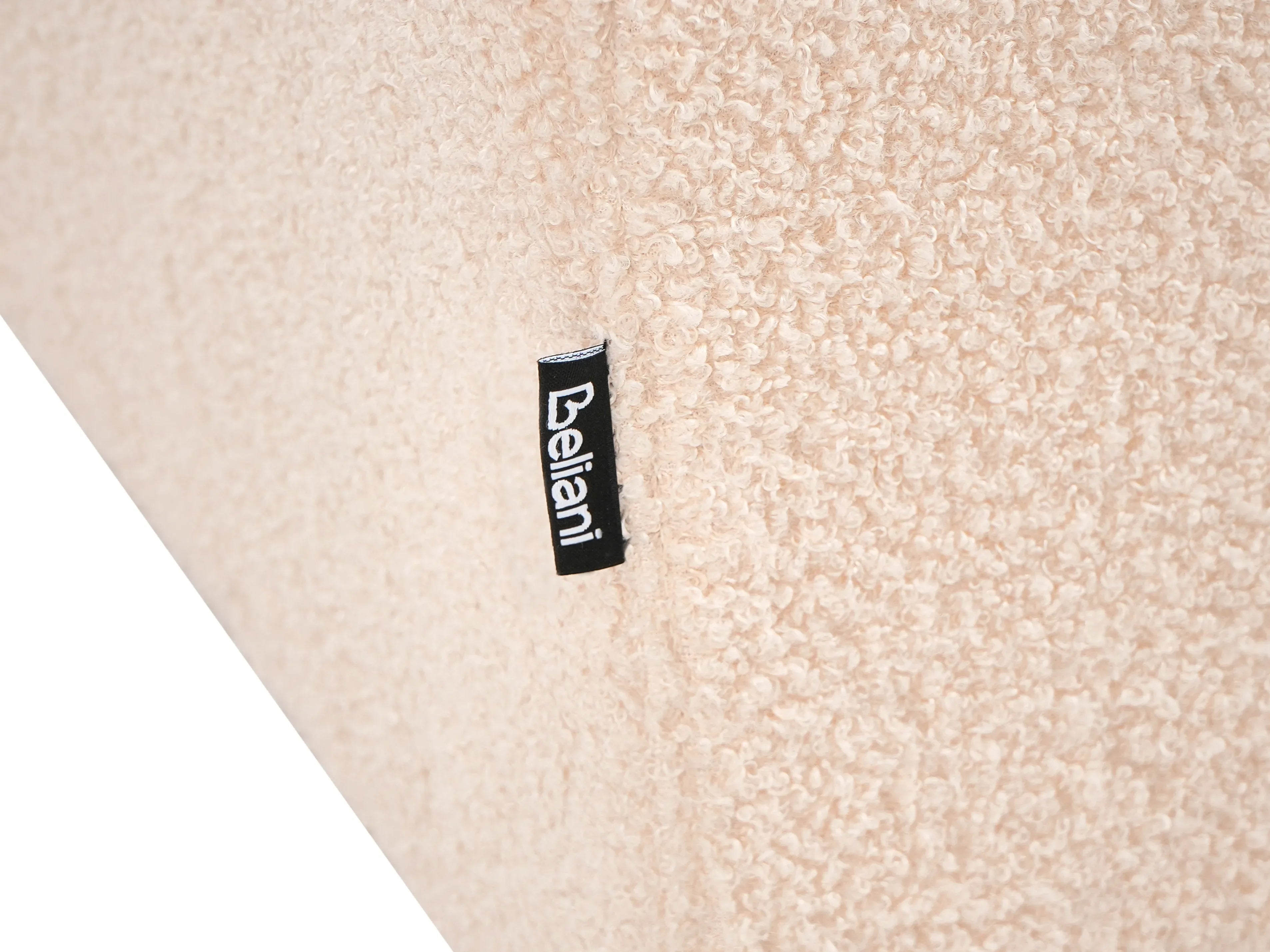 Pouf bouclé beige