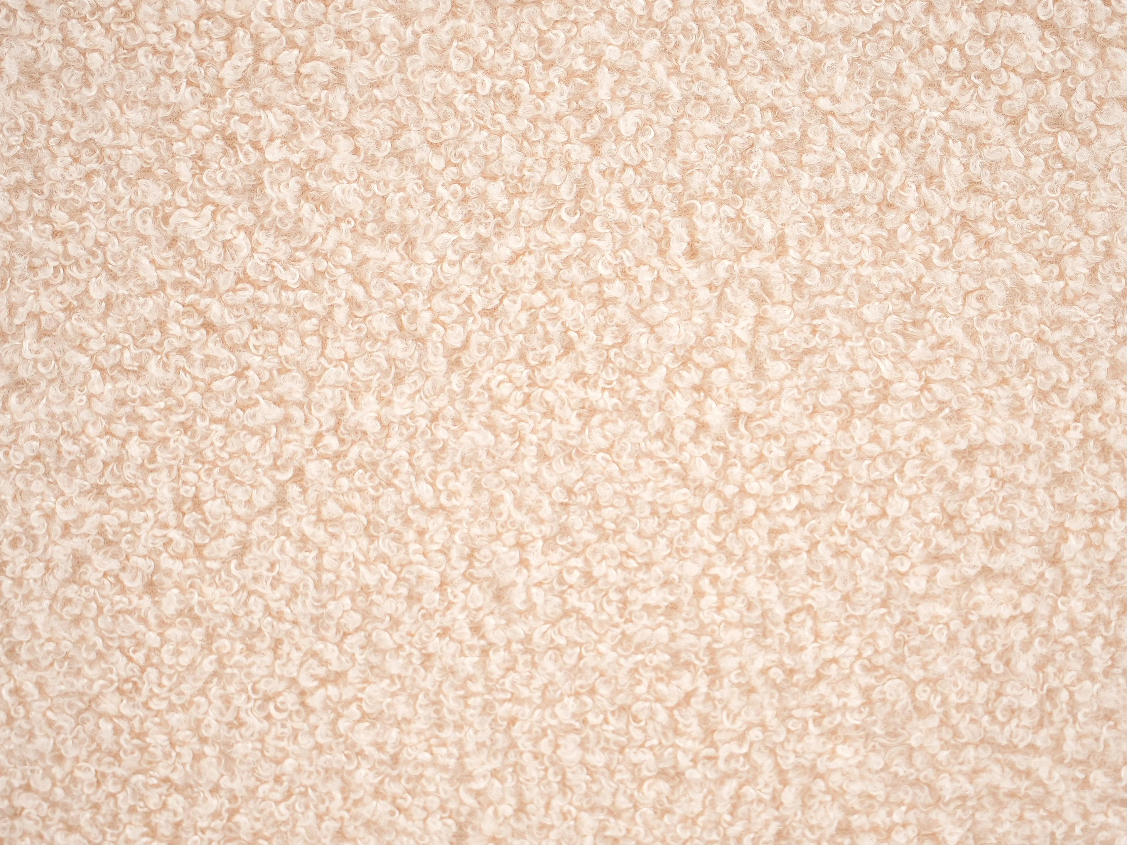Pouf bouclé beige