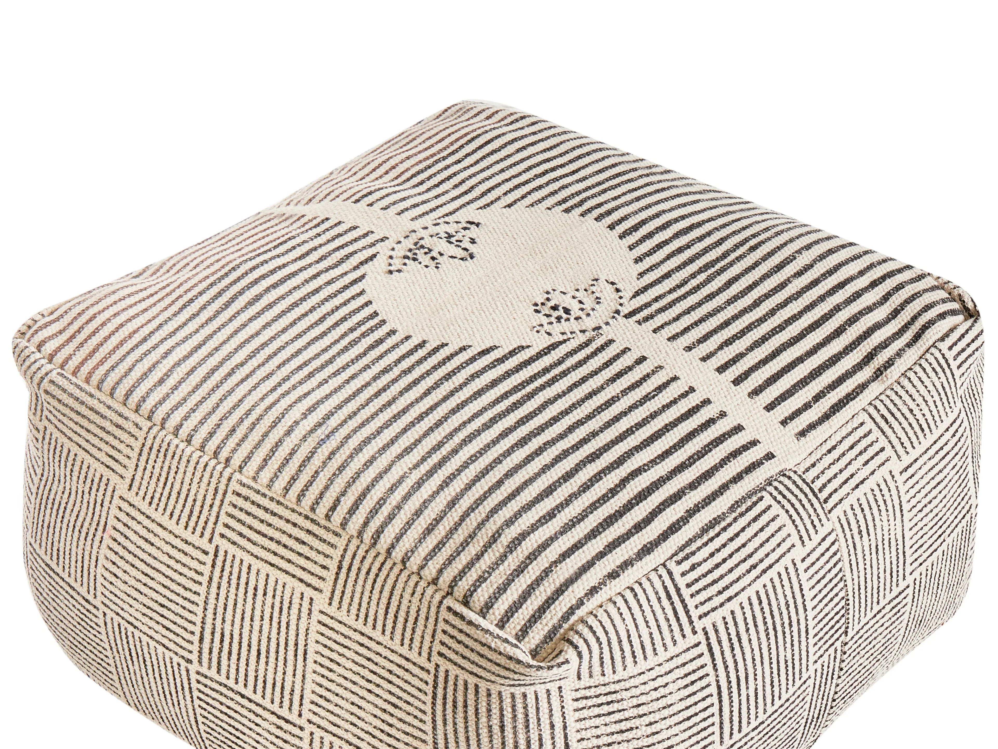 Pouf Coton Gris