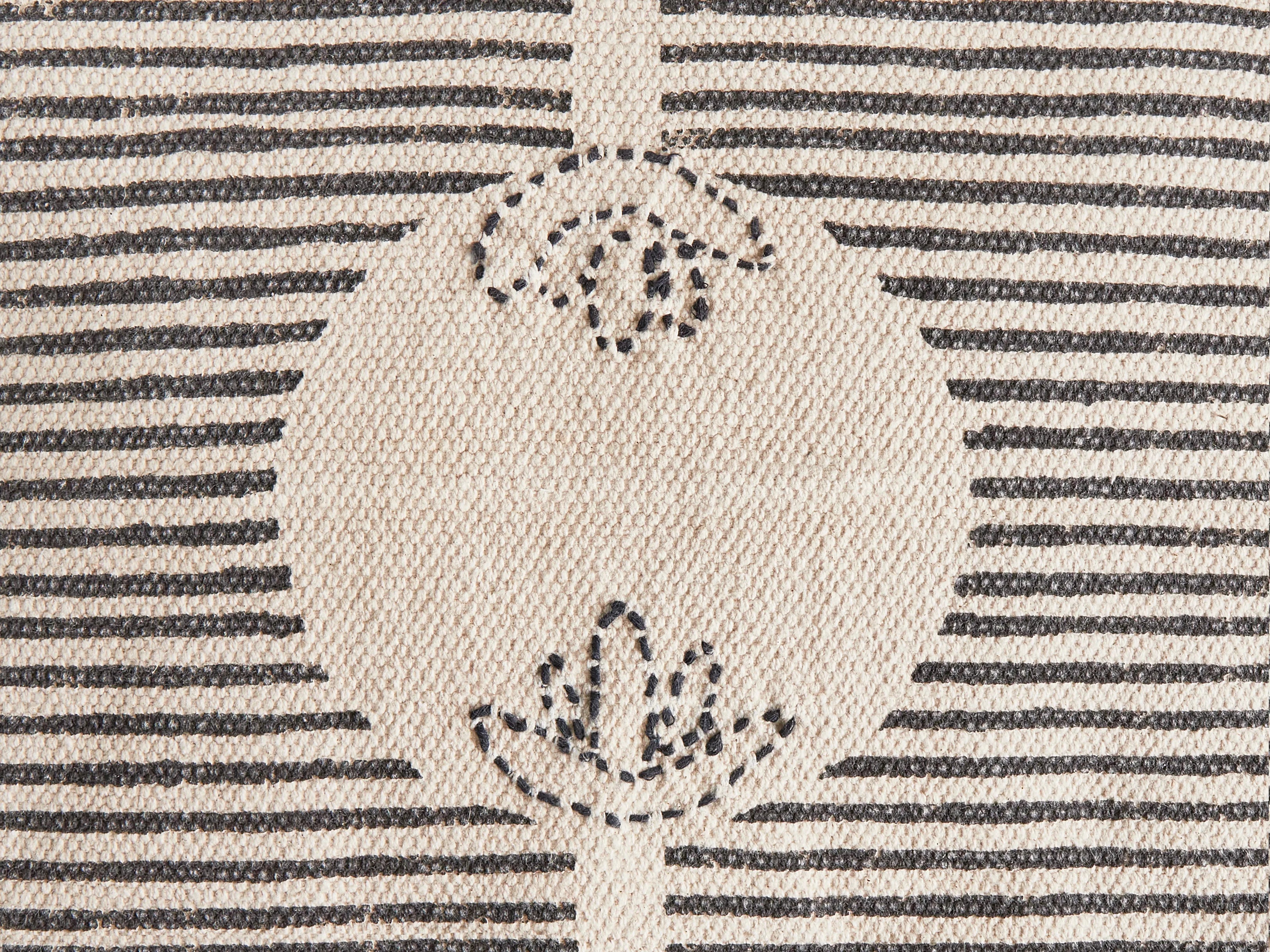 Pouf Coton Gris