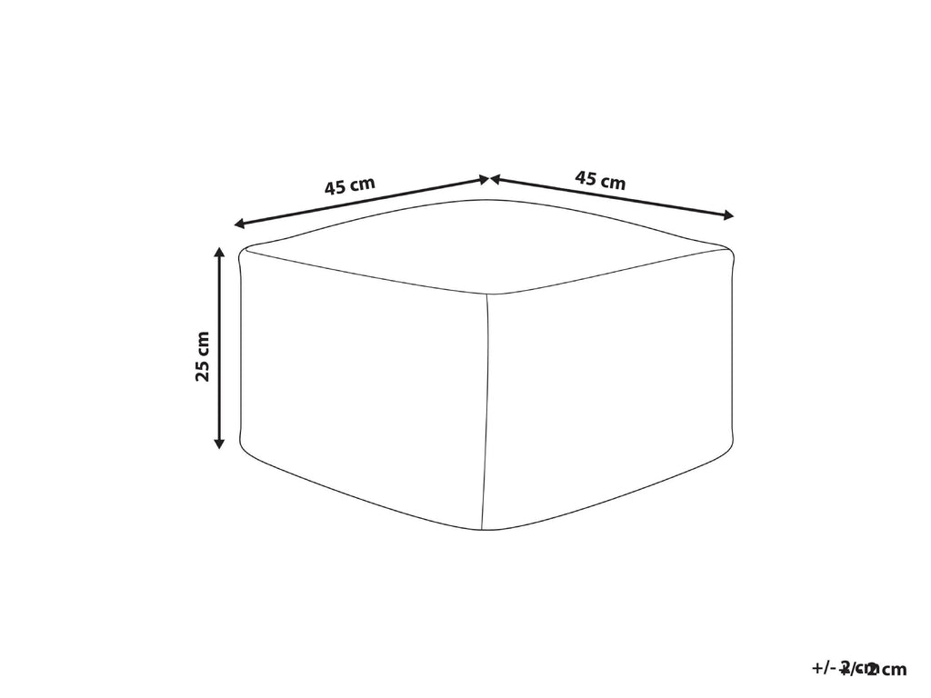 Pouf Coton Gris