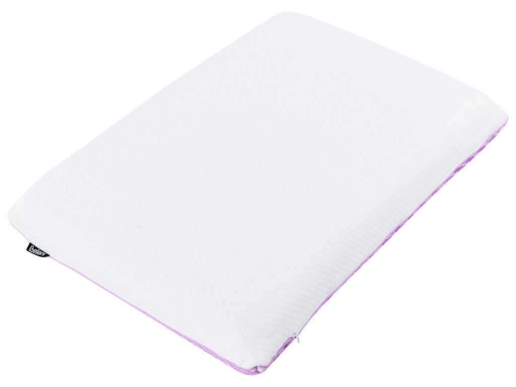 Oreiller de lit bas Mousse à mémoire de forme 55 x 35 cm Violet