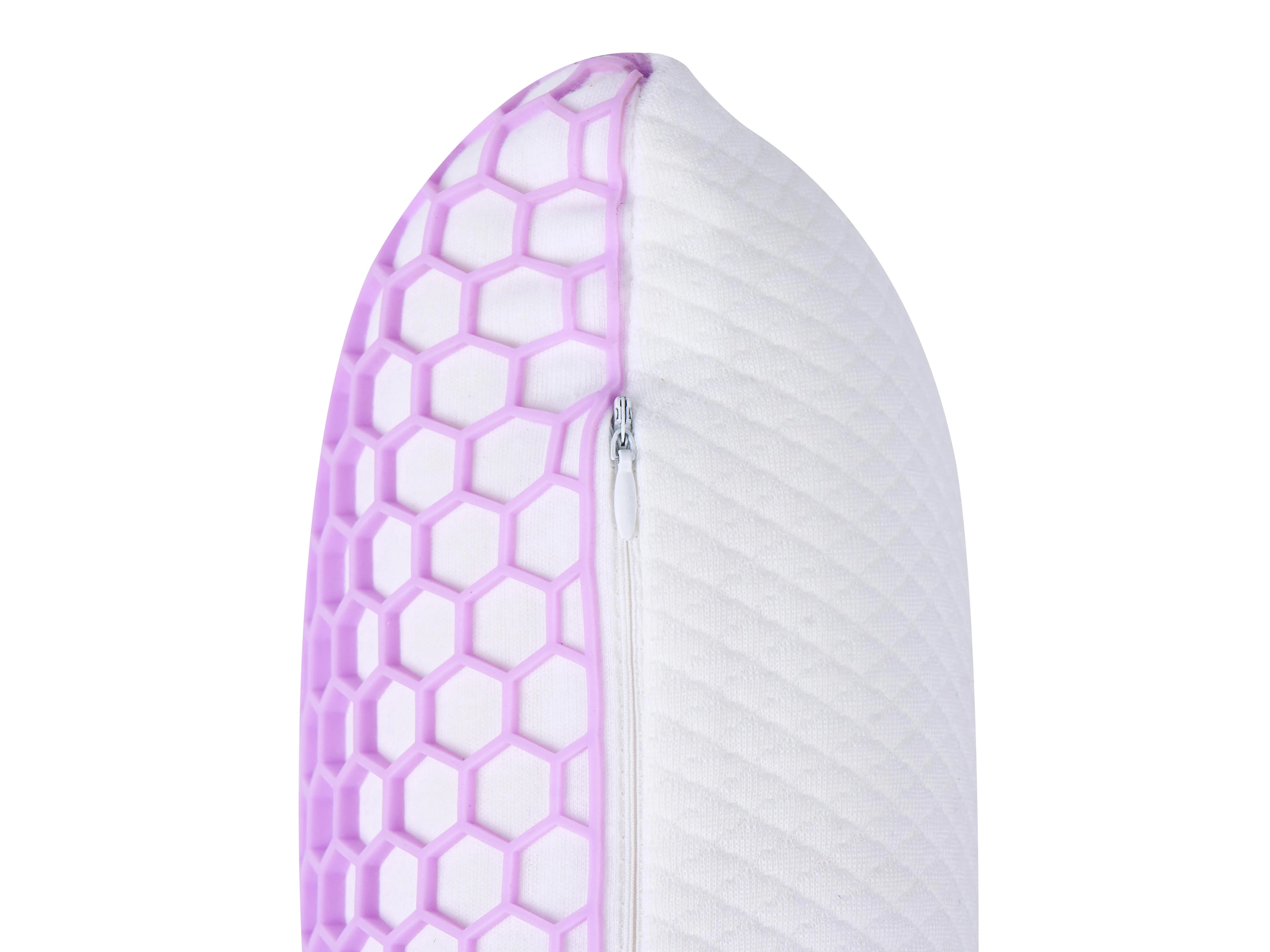 Oreiller de lit bas Mousse à mémoire de forme 55 x 35 cm Violet