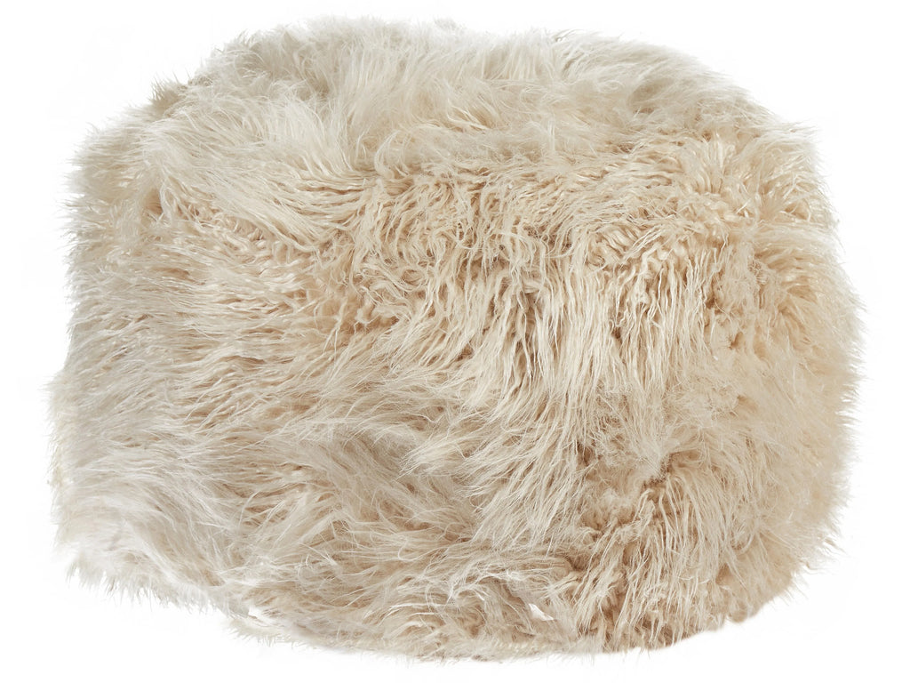 Pouf TUKKI Finta pelliccia Beige chiaro