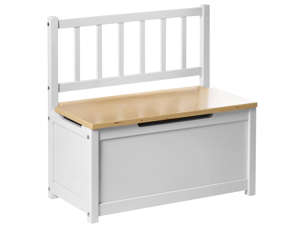 Panca contenitore BERRIMA Legno di pino Marrone chiaro/Bianco