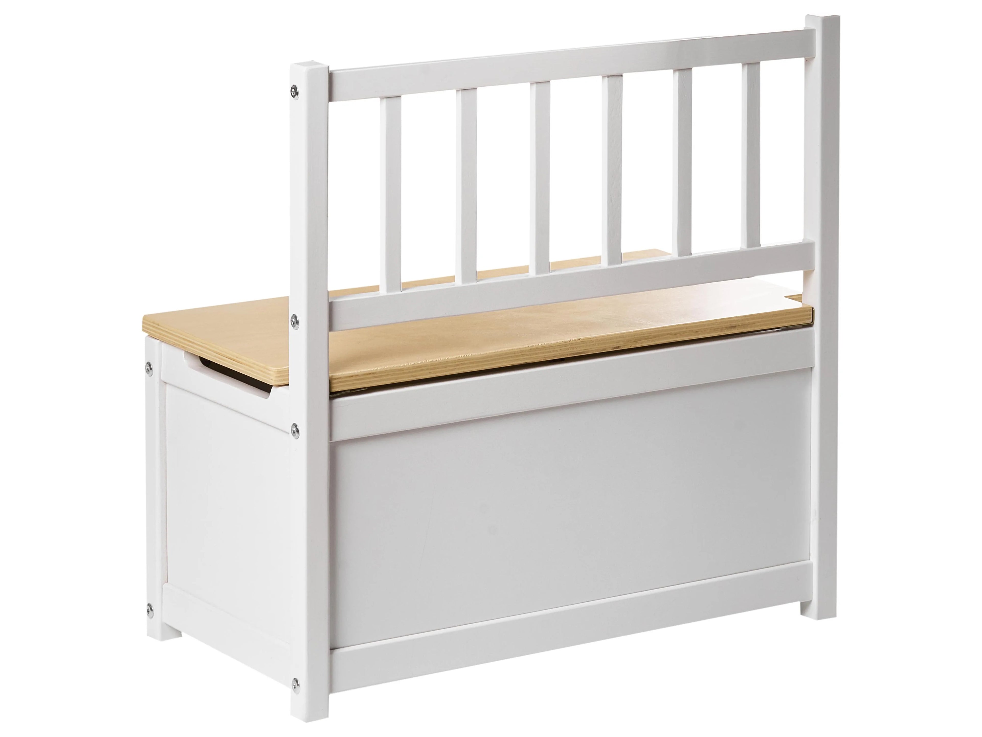 Banc coffre Pin Marron clair/Blanc