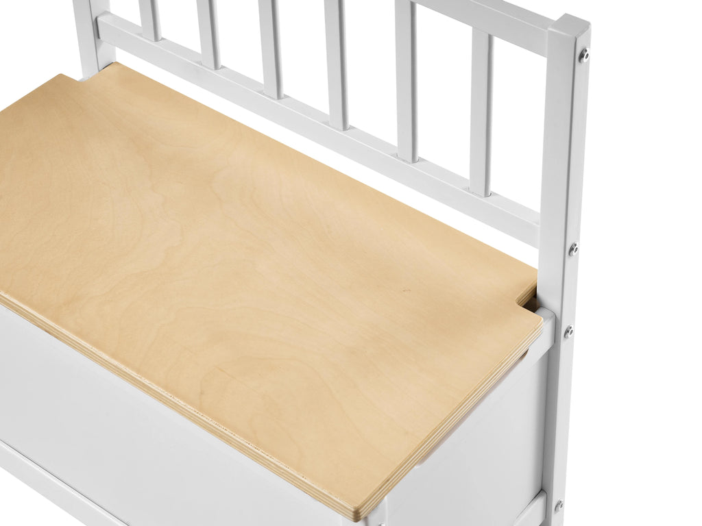 Banc coffre Pin Marron clair/Blanc