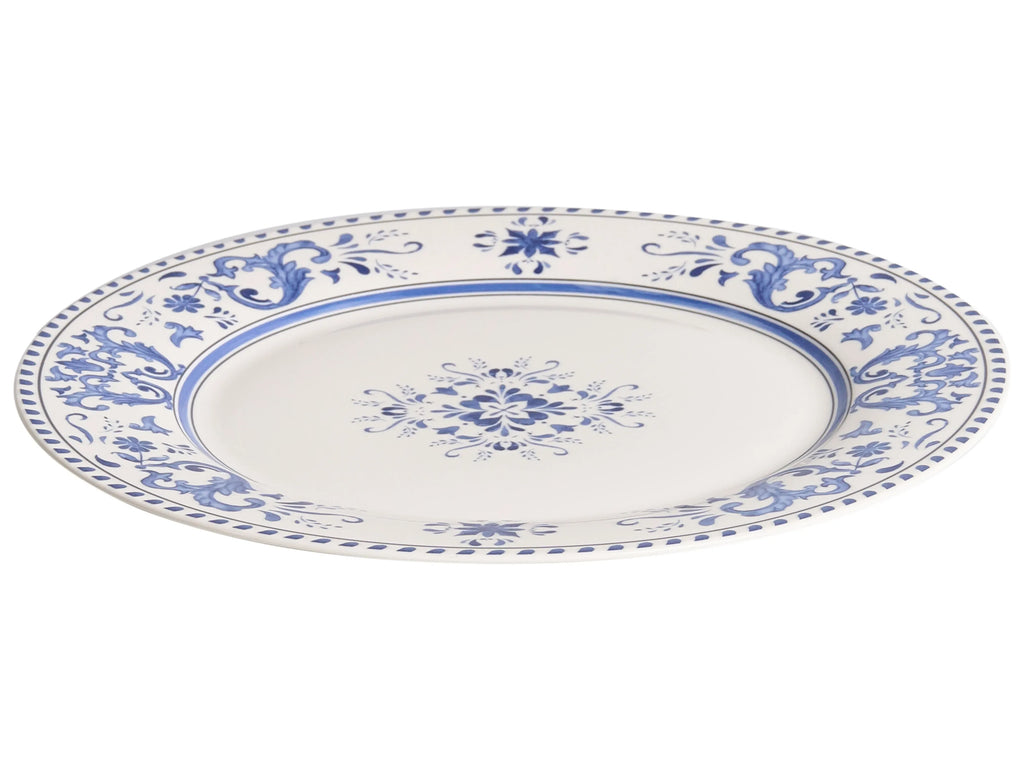 Set de vaisselle 12 pièces Porcelaine Blanc/Bleu