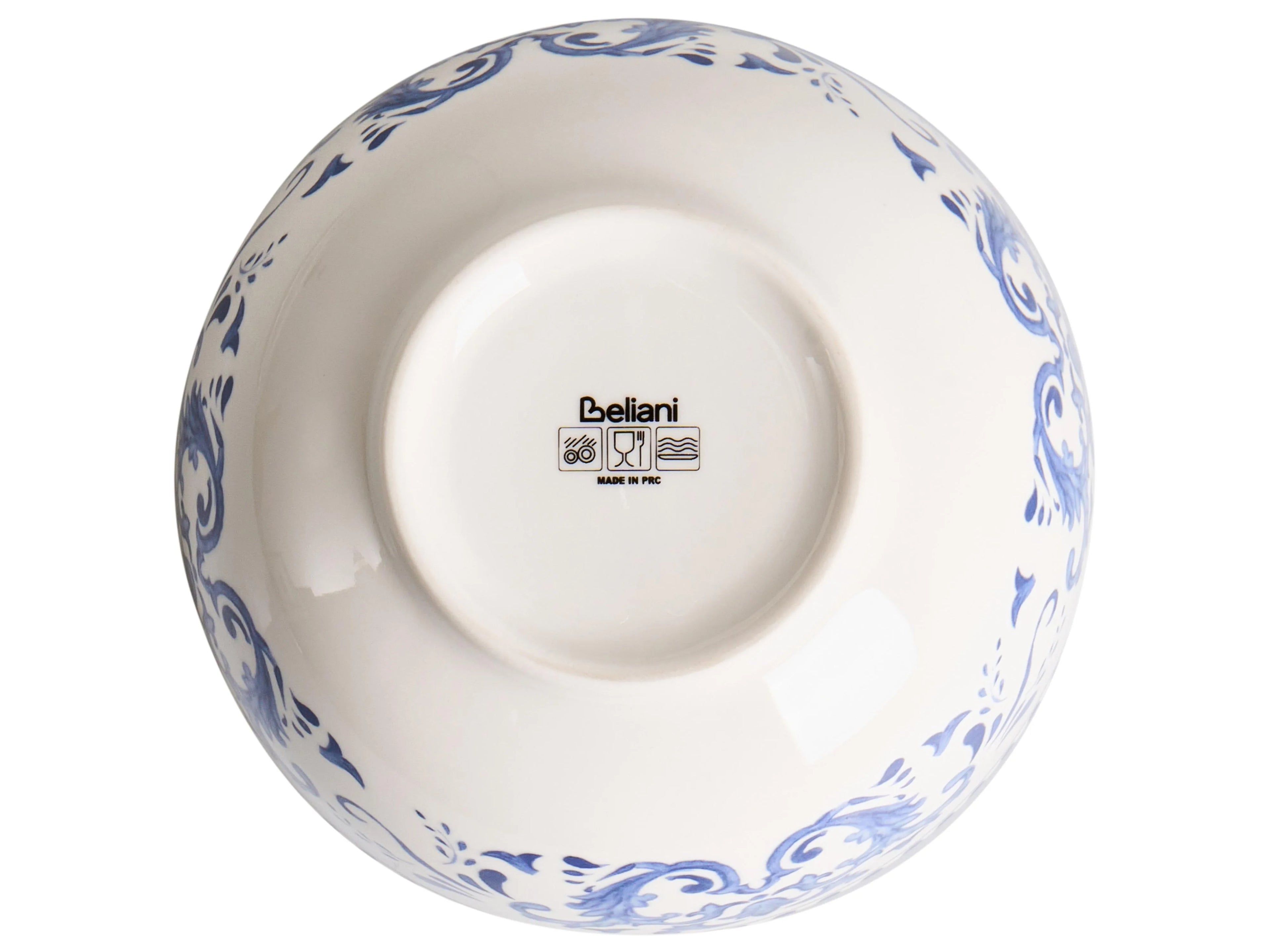 Set de 24 couverts Porcelaine Blanc/Bleu