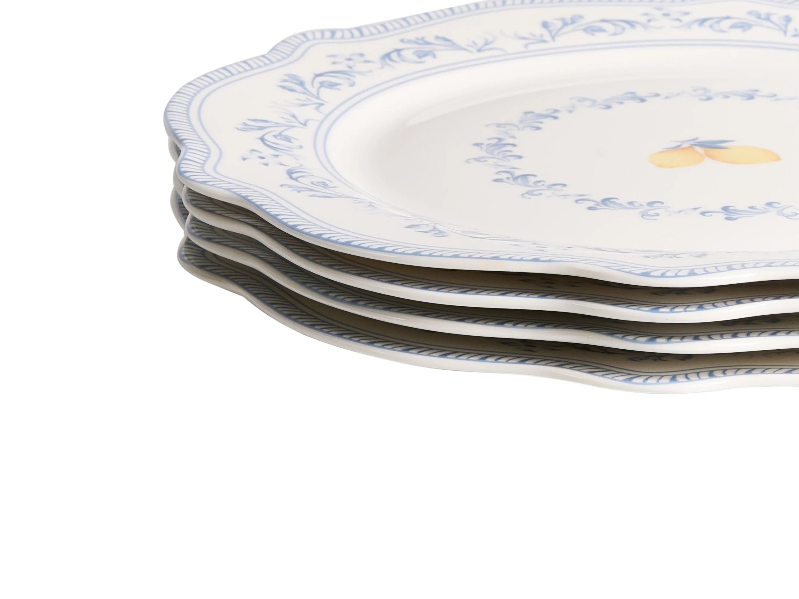 Set de 12 pièces de vaisselle en porcelaine blanche