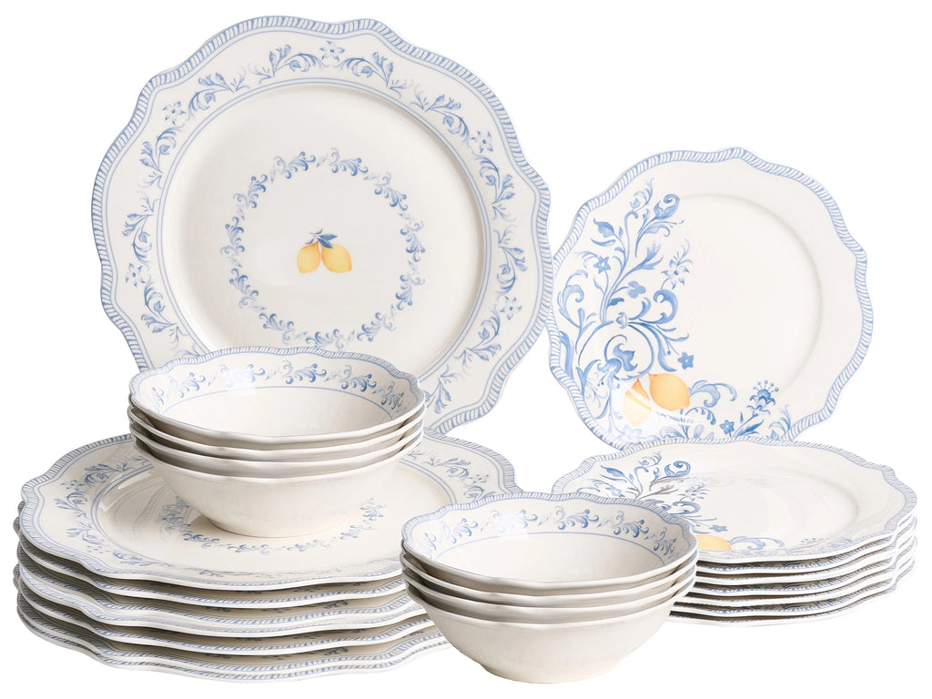 Set di 24 stoviglie LOVAGE Porcellana Bianco