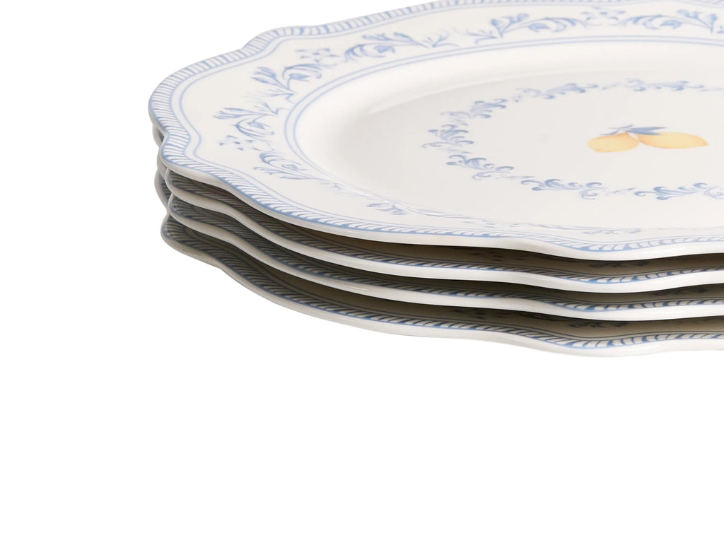 Service de table 24 pièces Porcelaine Blanc