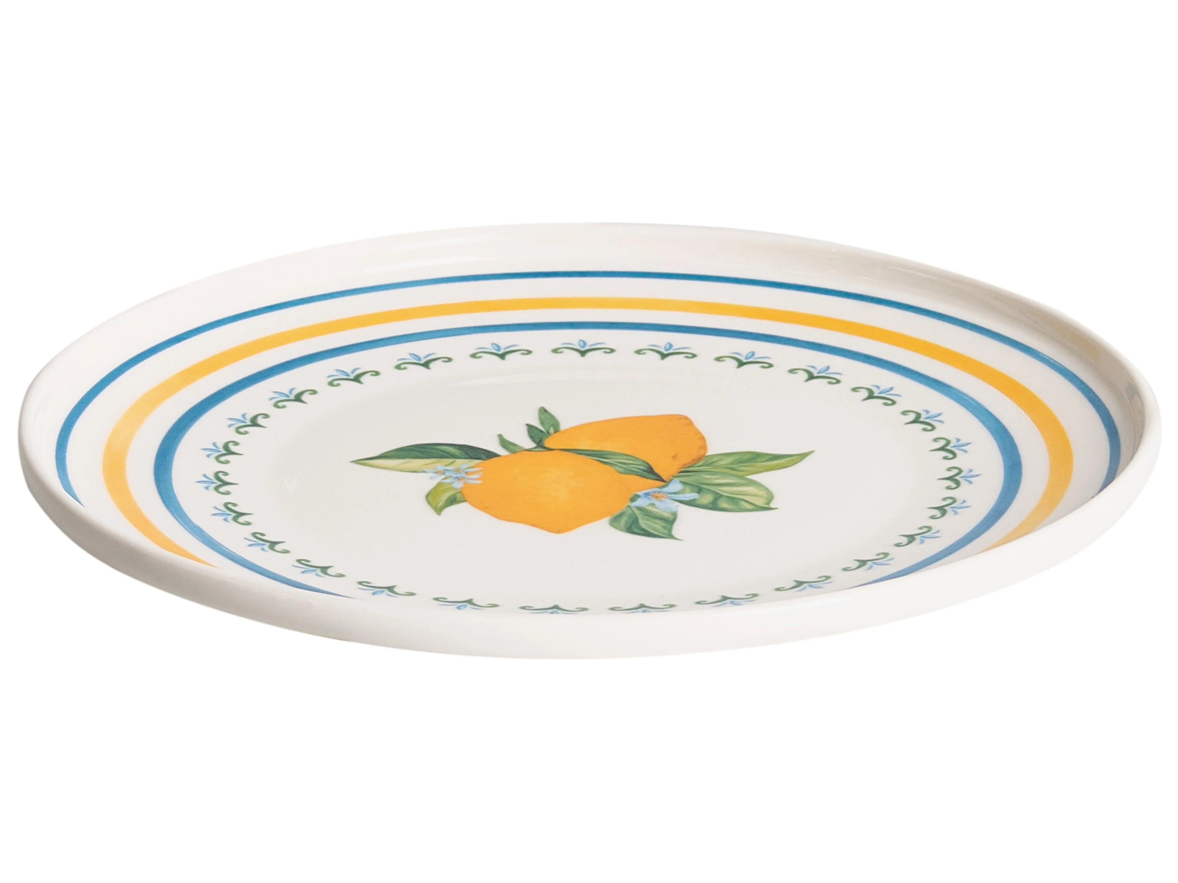 Ensemble de 24 couverts Porcelaine Blanc/Vert