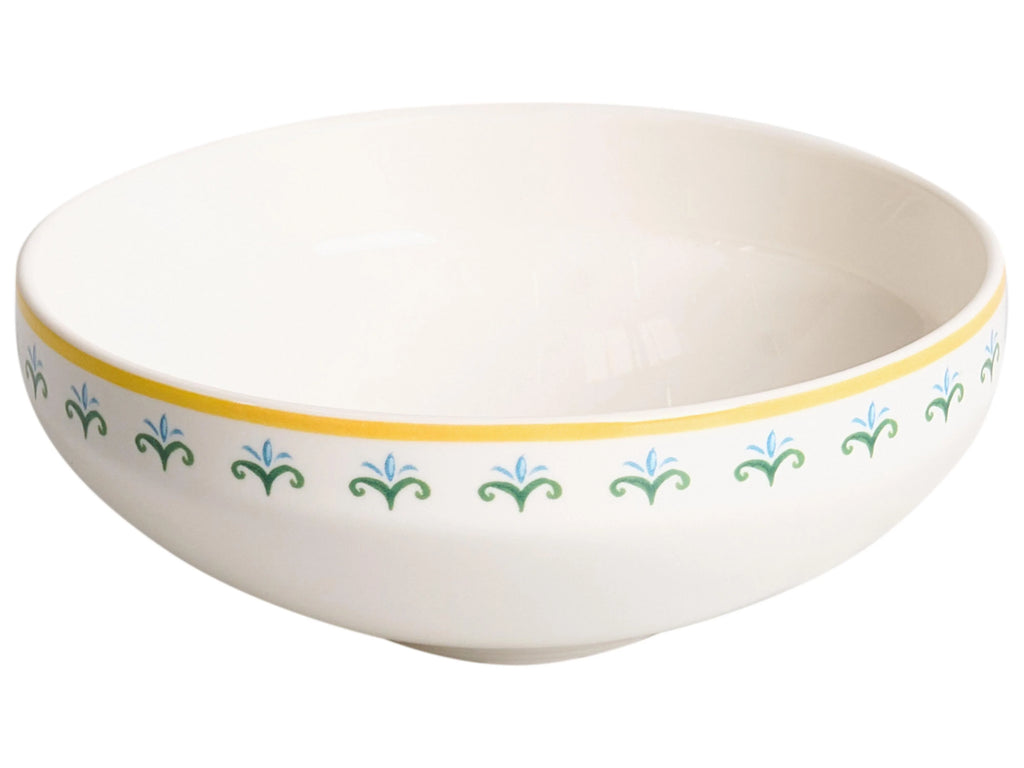 Ensemble de 24 couverts Porcelaine Blanc/Vert