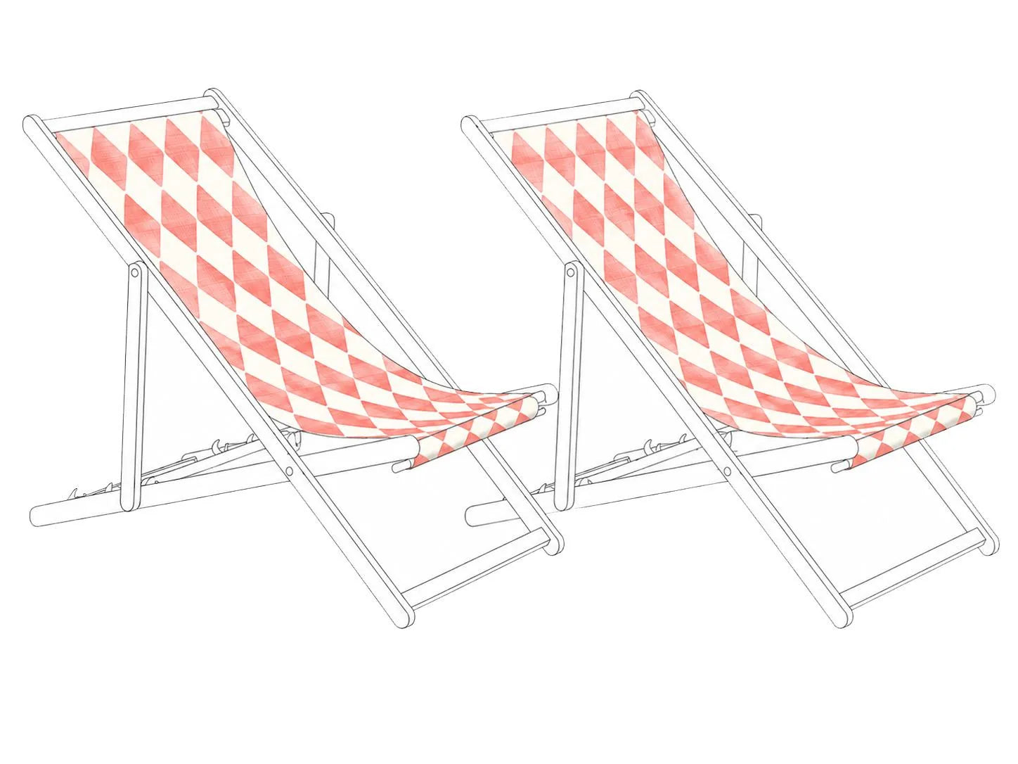 Teli da sdraio ANZIO/AVELLINO 113 x 44 cm Rosso chiaro
