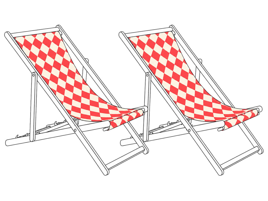 Teli da sdraio ANZIO/AVELLINO 113 x 44 cm Rosso
