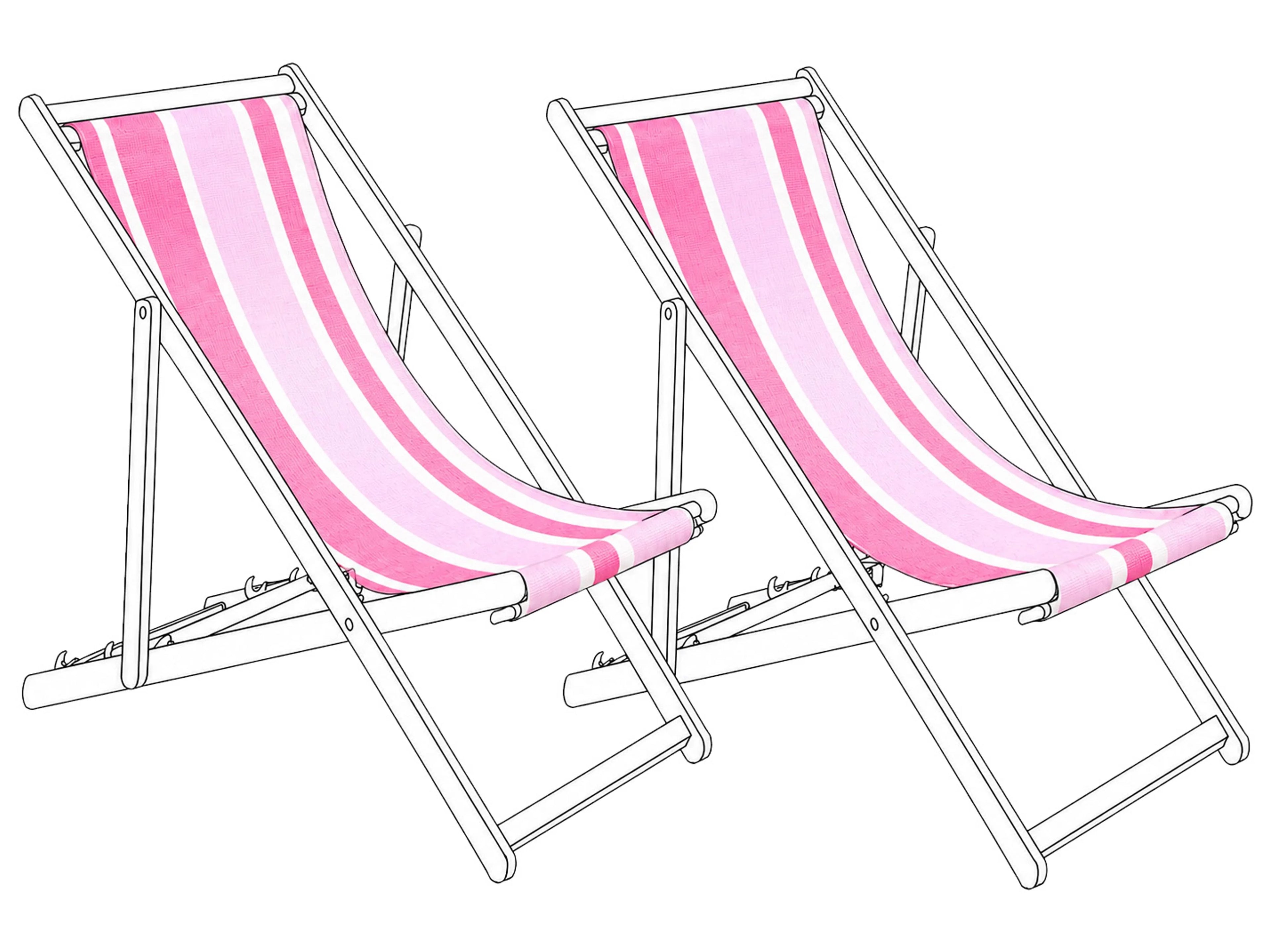 Teli da sdraio ANZIO/AVELLINO 113 x 44 cm Rosa